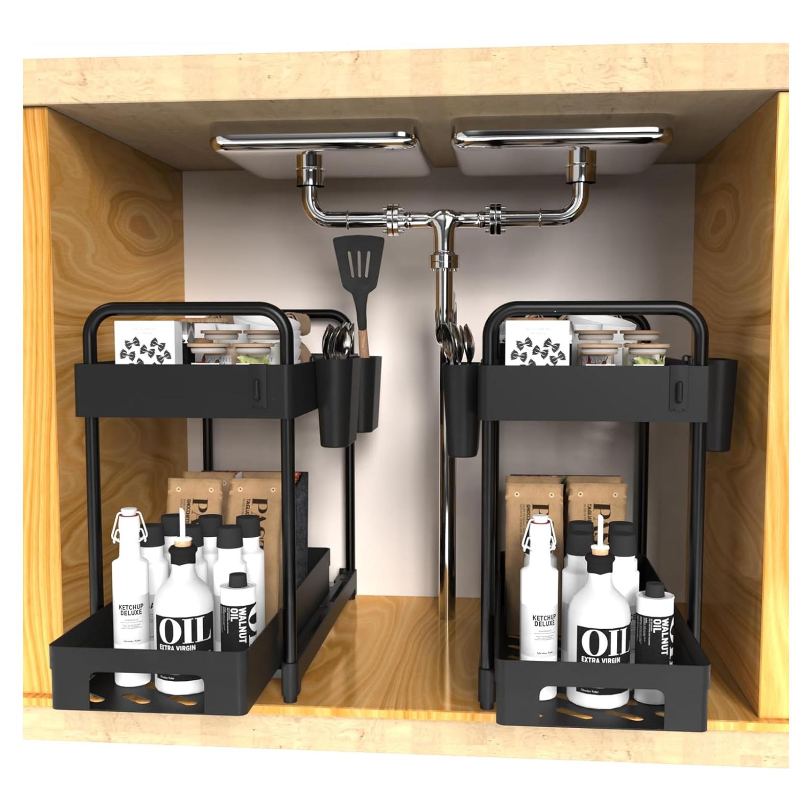 Estante Deslizante Doble Capa Botion para Debajo del Fregadero