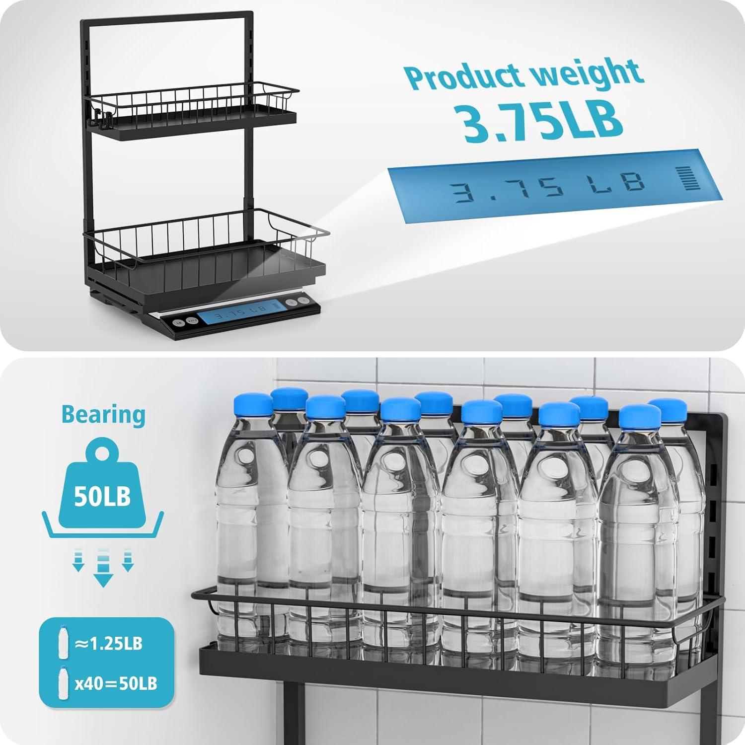 Organizador Bajo Fregadero WOWBOX 2 Niveles Deslizante Negro