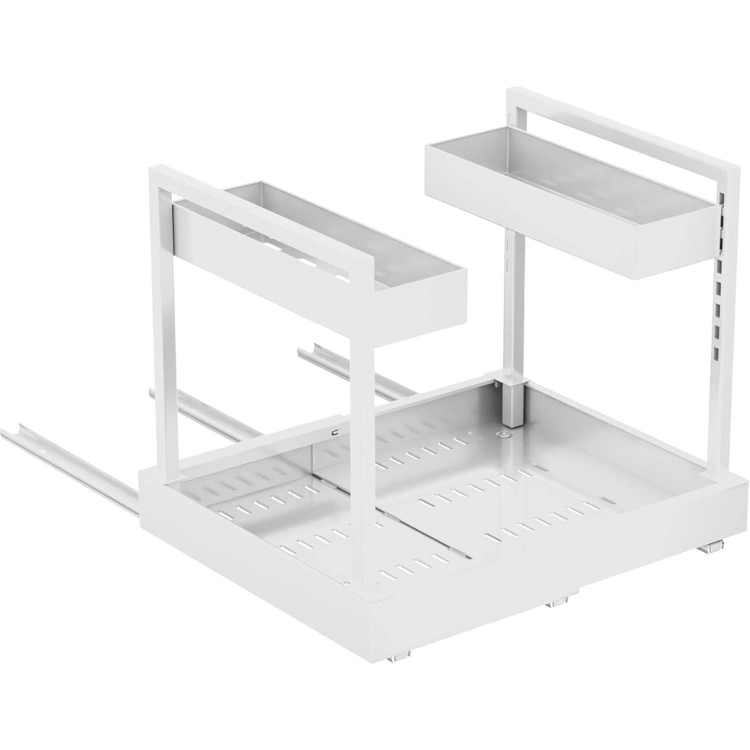 Organizador Ajustable Bajo Fregadero NEWMATIC Blanco 2 Niveles
