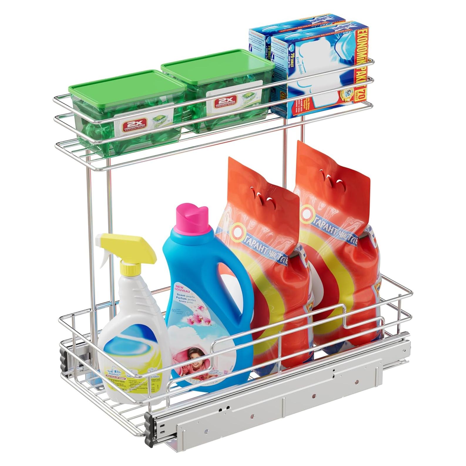 Organizador Bajo Fregadero STORKING 2 Niveles Cromo 40.6 cm