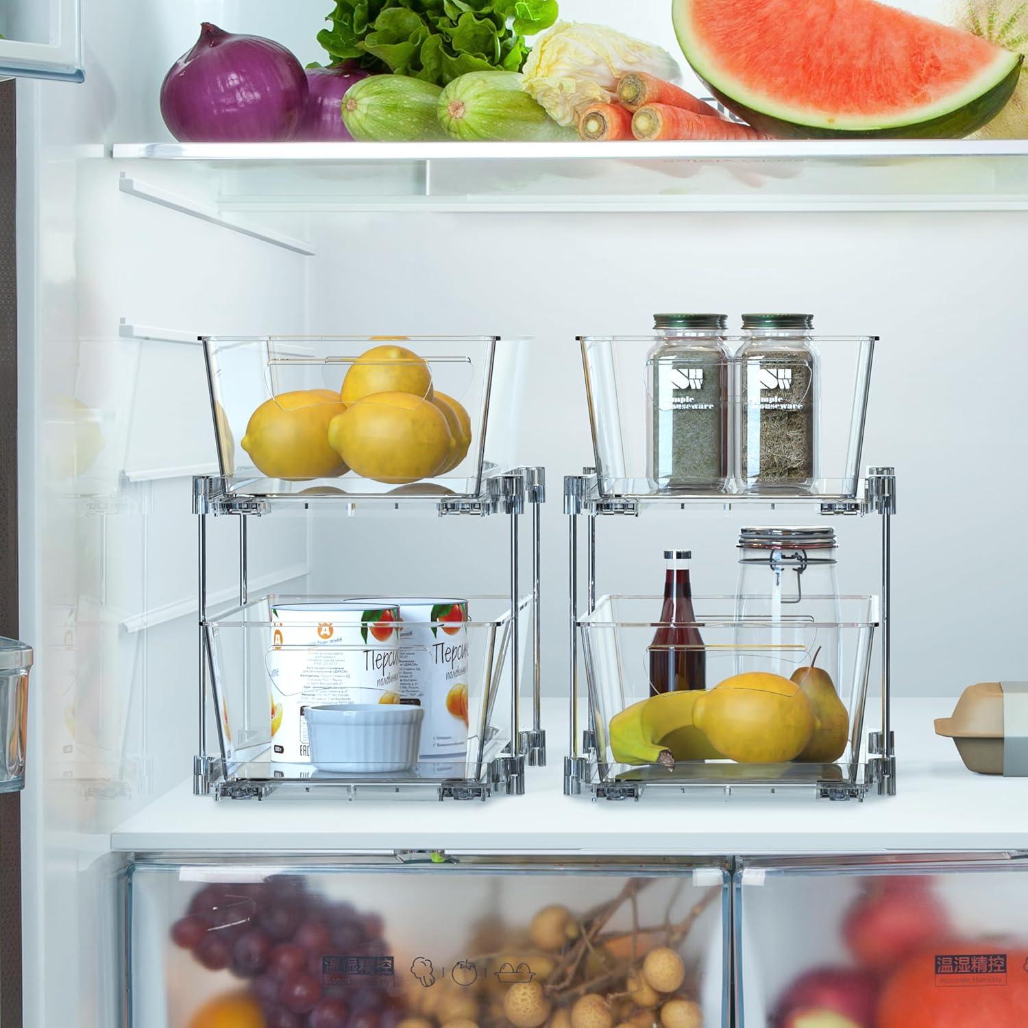 Organizador de Cajones 2 Niveles Simple Houseware Transparente