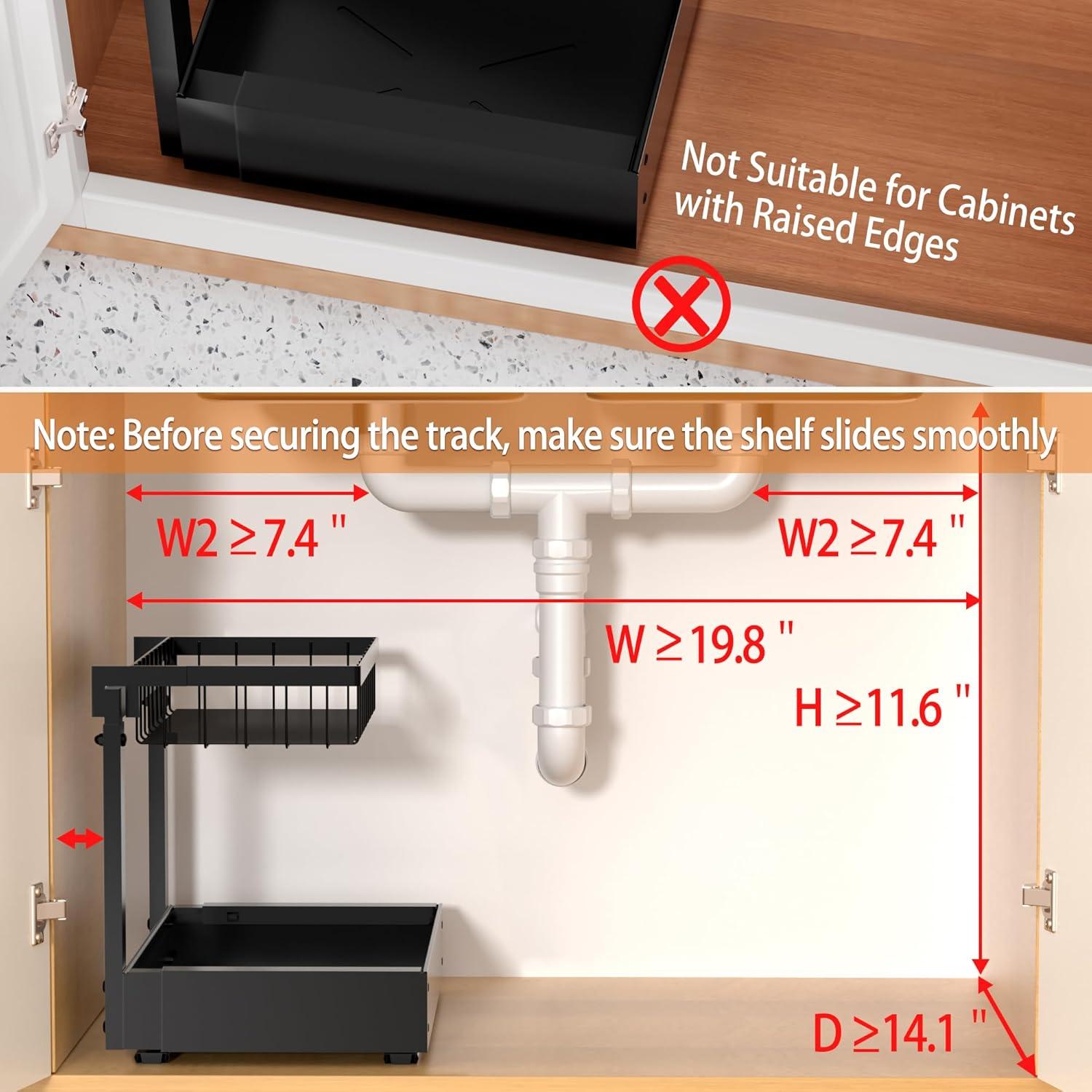 Organizador Ajustable CAWIU para Debajo del Fregadero - 2 Niveles