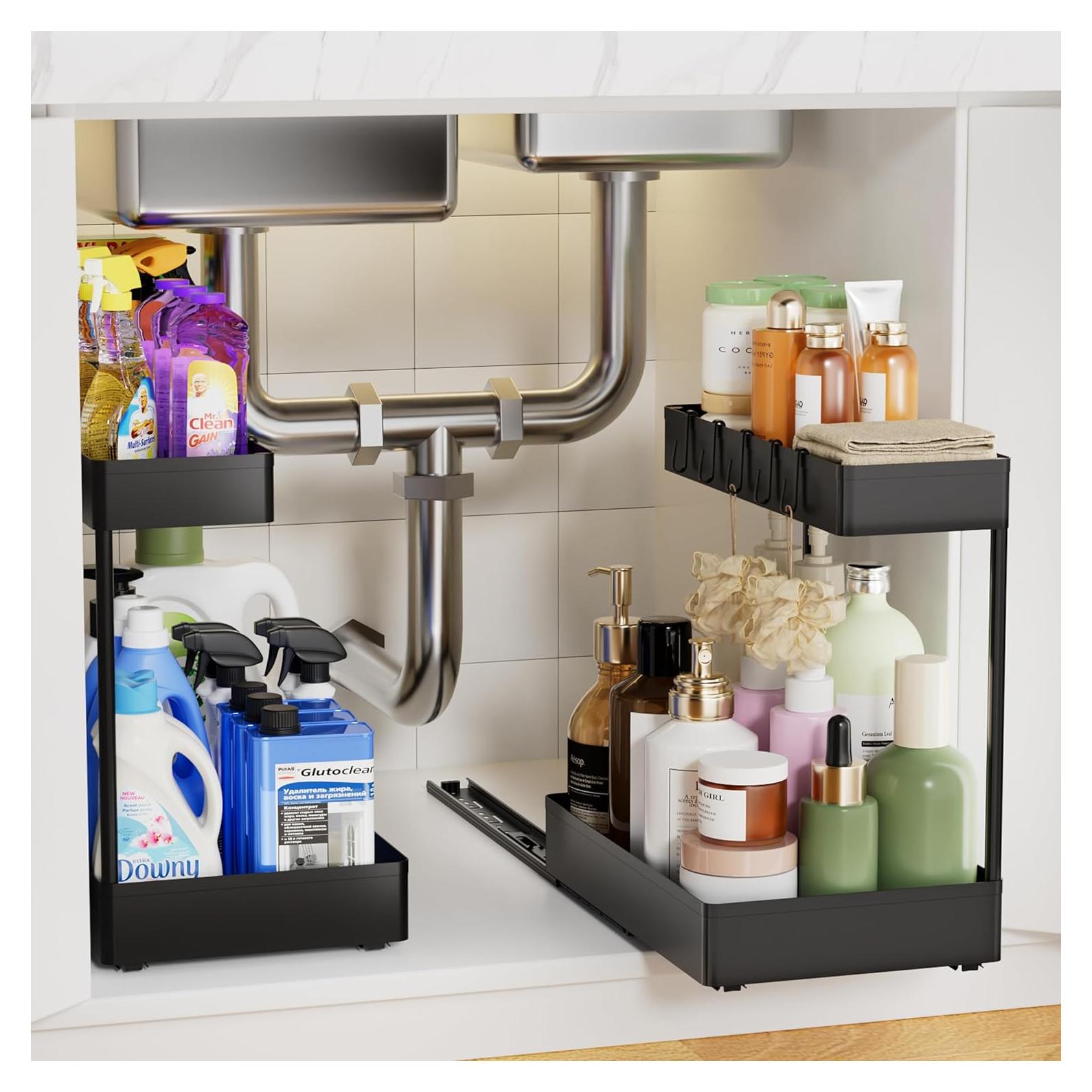 Organizador Bajo Fregadero Creahaus 2 Niveles 2 Pack Metal