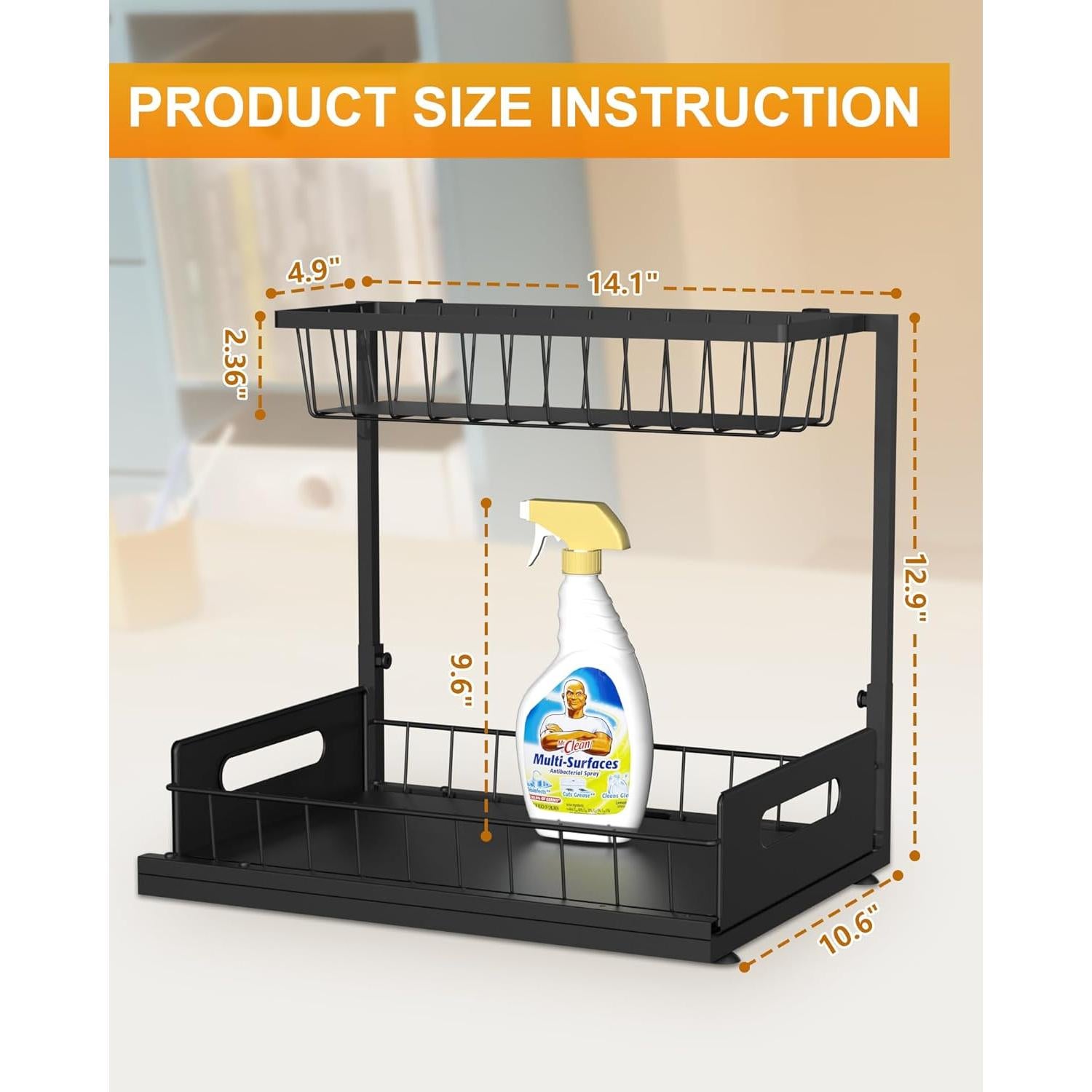 Organizador de Metal Mythinglogic 2 Niveles para Fregadero