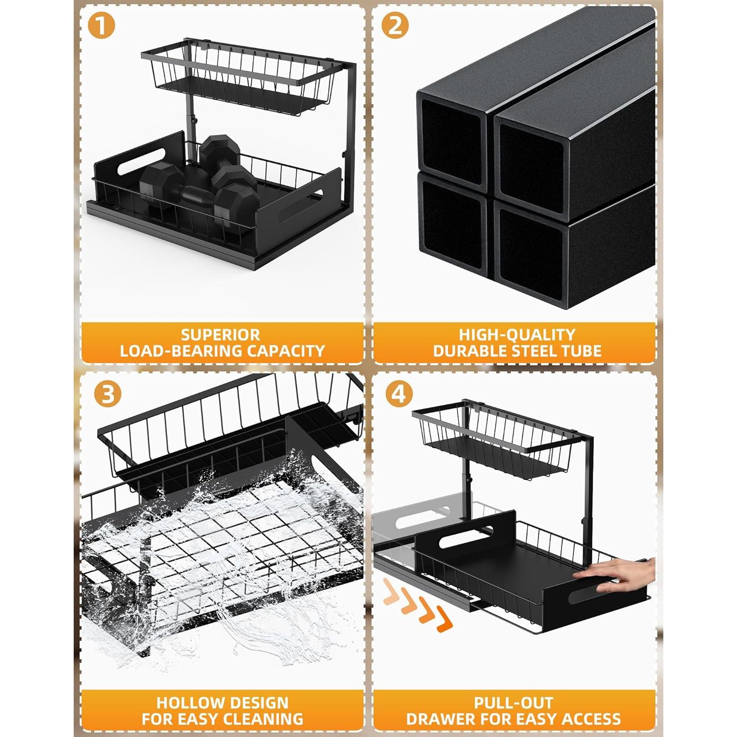 Organizador de Metal Mythinglogic 2 Niveles para Fregadero