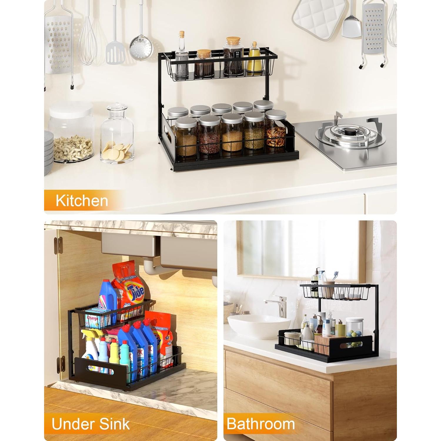 Organizador de Metal Mythinglogic 2 Niveles para Fregadero