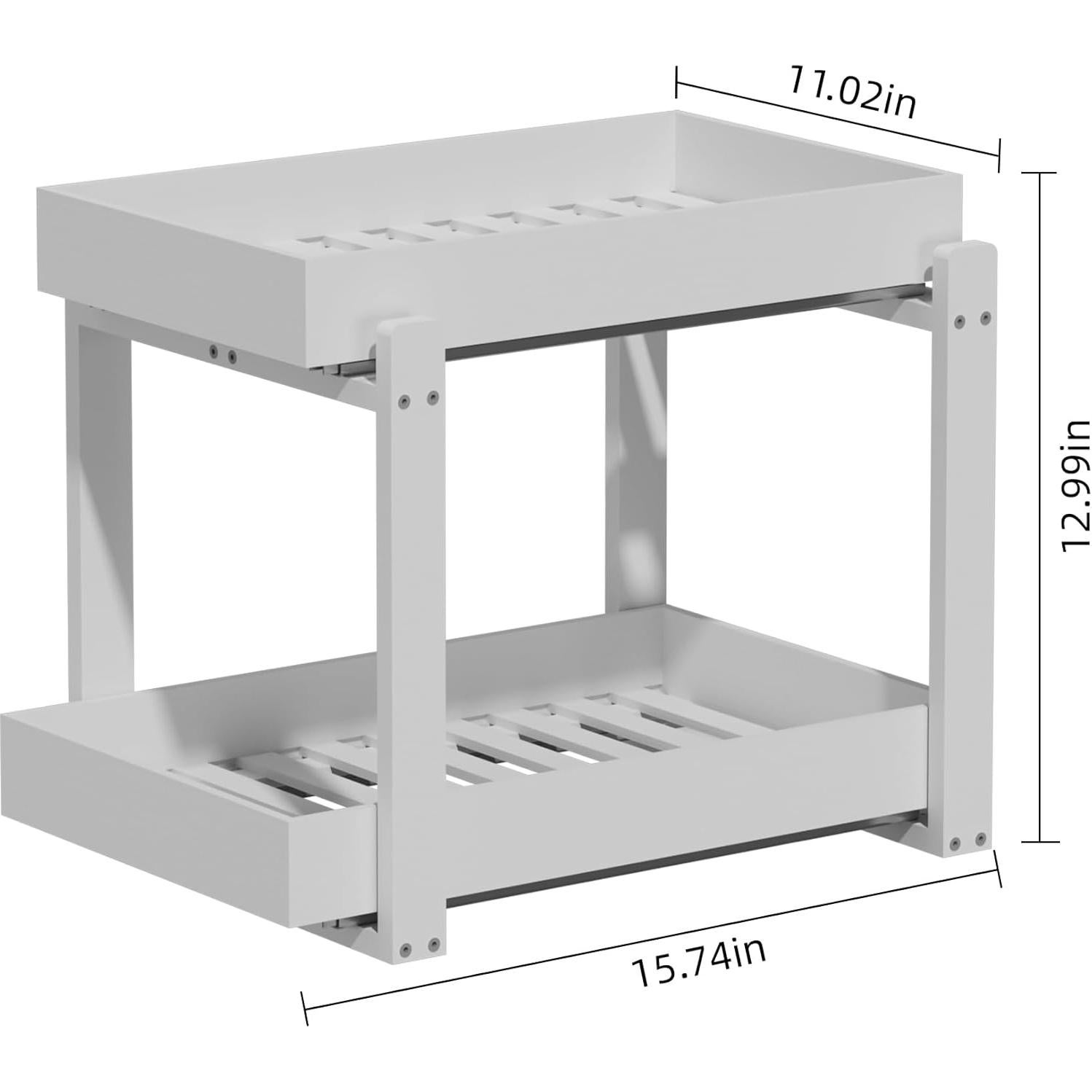 Organizadores de Bajo Fregadero APRTAT - 2 Niveles de Bambú