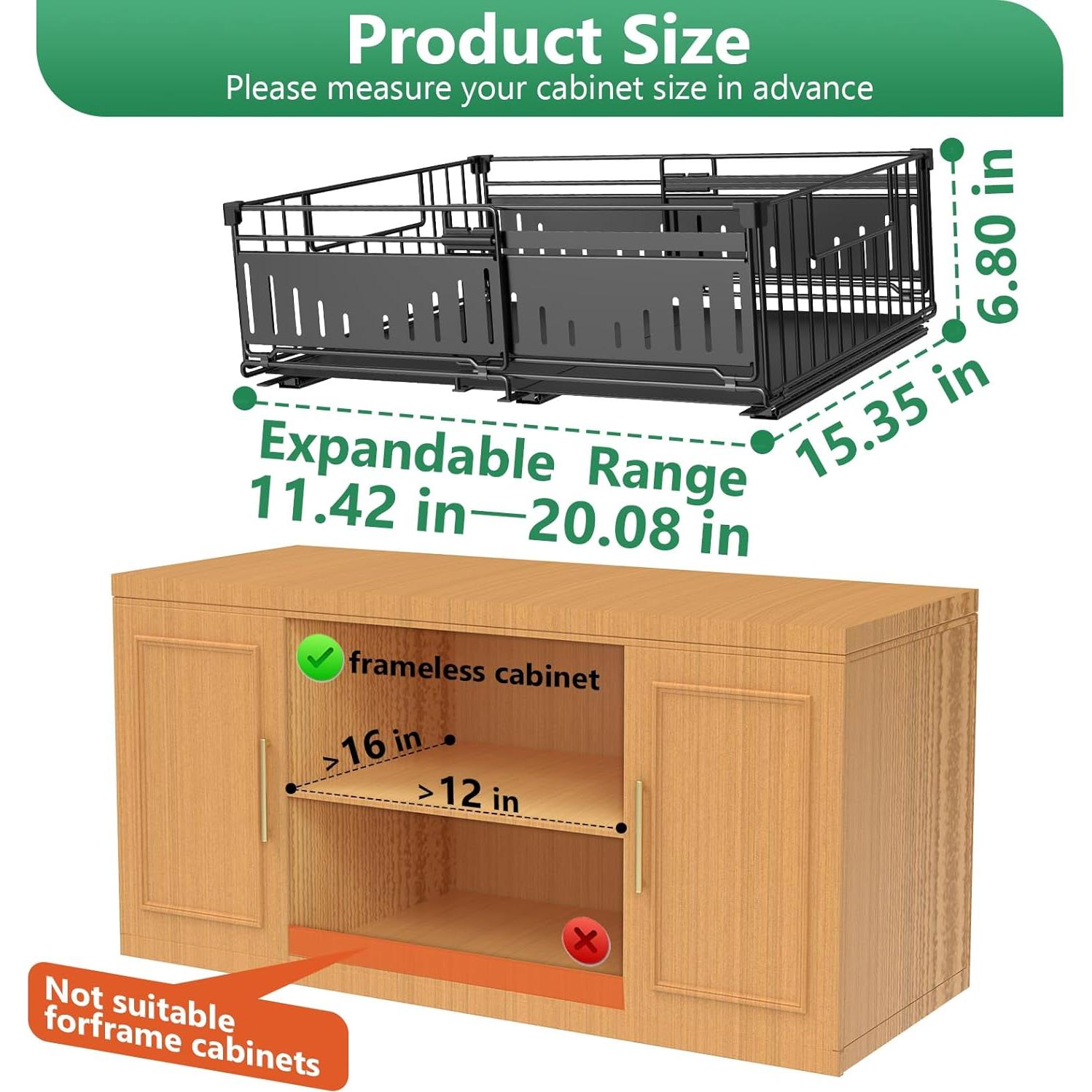 Organizador Expandible de Gabinete Bukfen 29-51 cm Metal