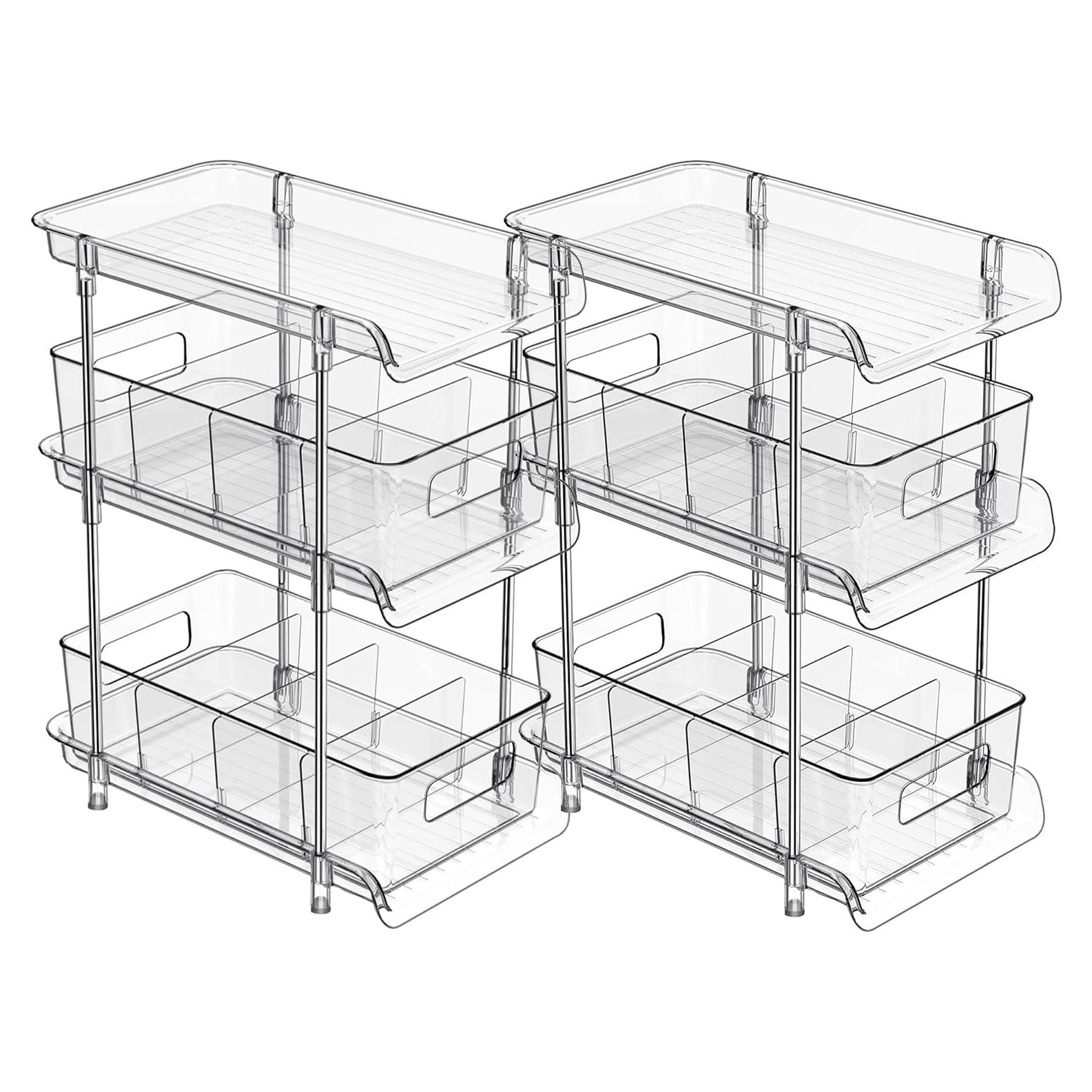 Organizador de Baño XIANKE 3 Niveles Transparente 2 Set