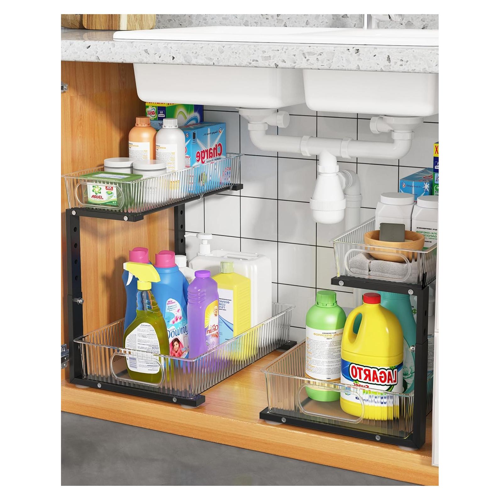 Organizador Bajo Fregadero UMDONX 2-Pack Ajustable 5 Niveles