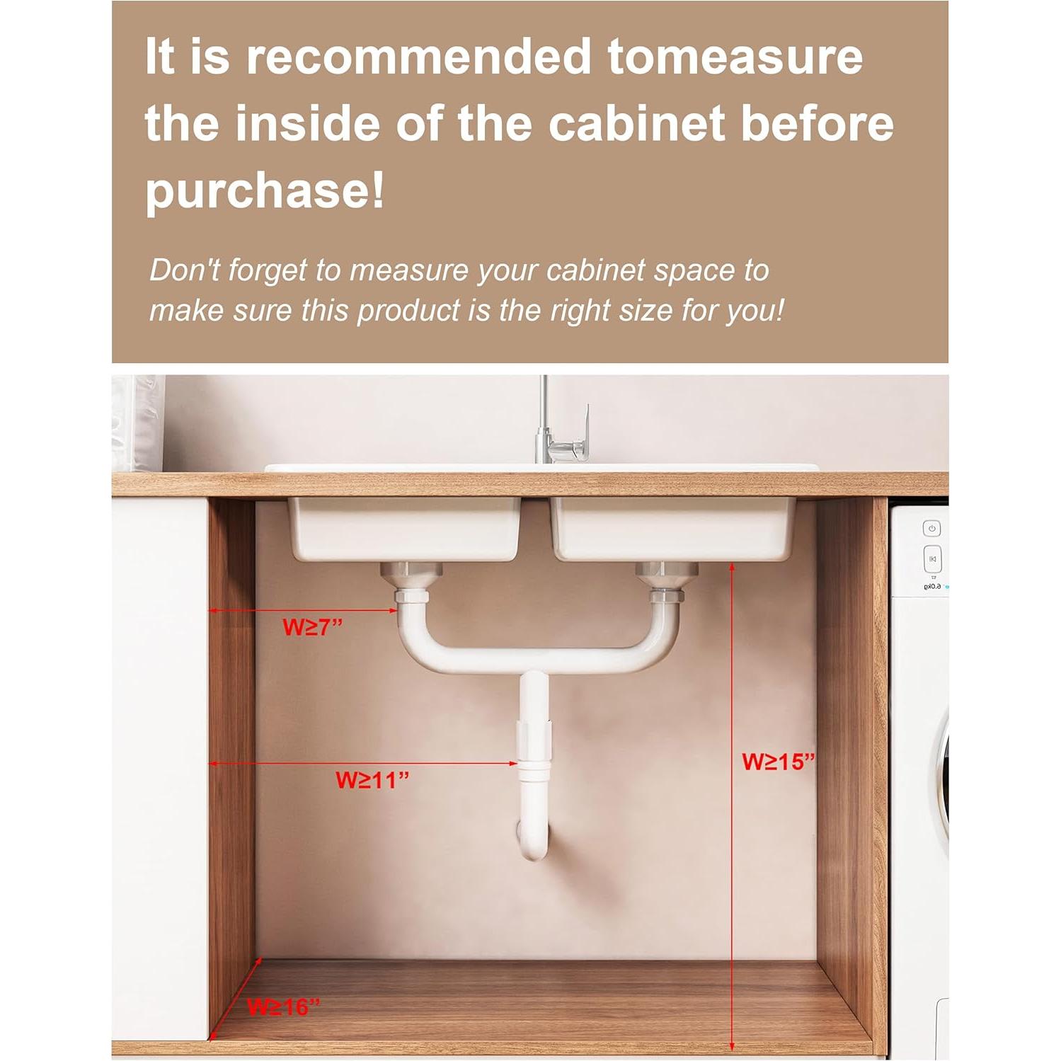 Organizador Bajo Fregadero UMDONX 2-Pack Ajustable 5 Niveles