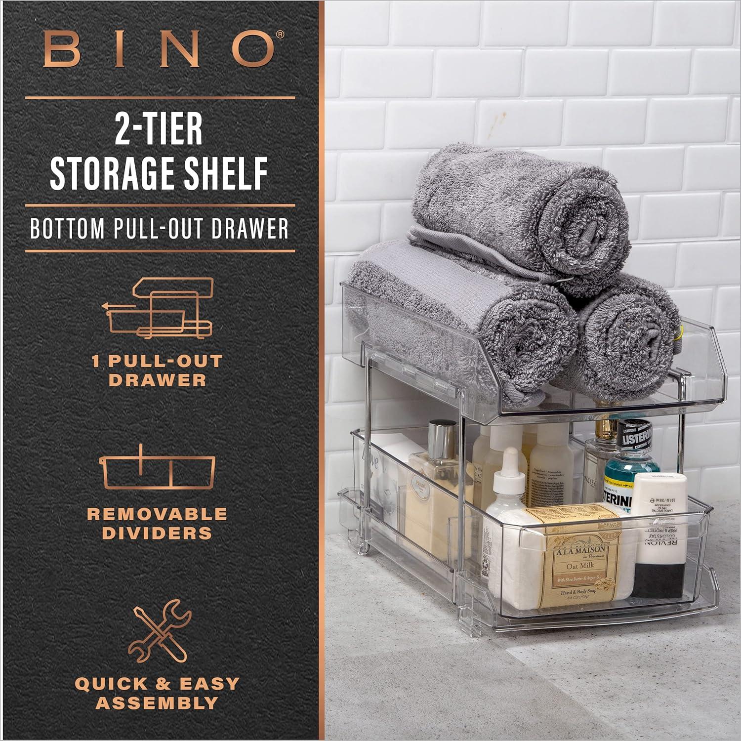 Organizador de Almacenamiento BINO 2 Niveles Transparente 1.06 kg