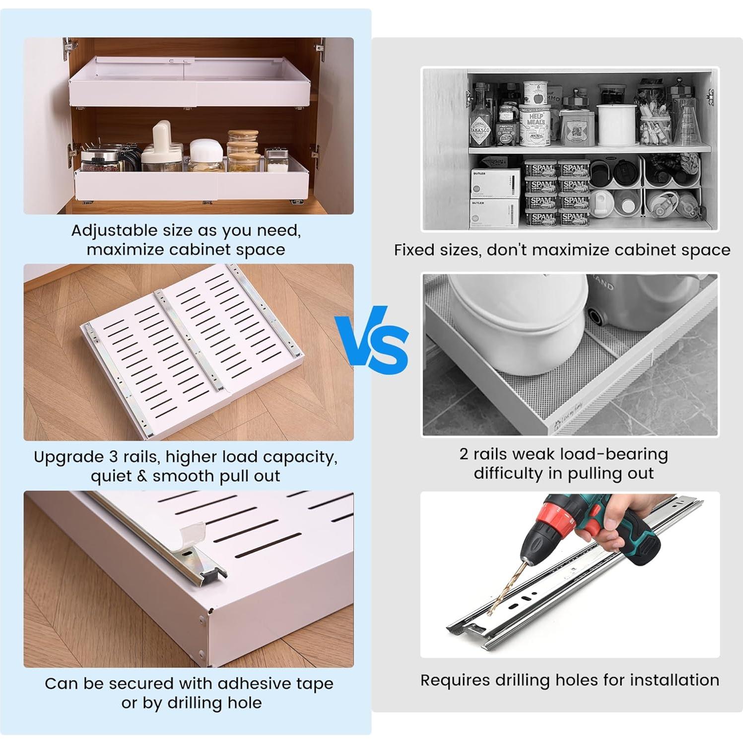 Organizador de Gabinete Extraíble Zodiacsigns 53.34 cm Blanco