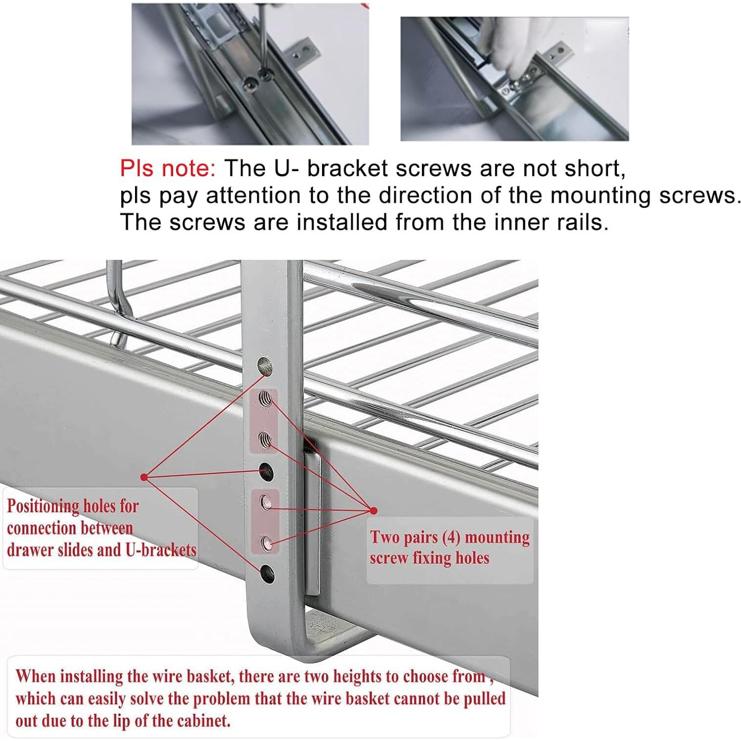 Organizador Extraíble DINDON 20" x 18" Cromado para Gabinete