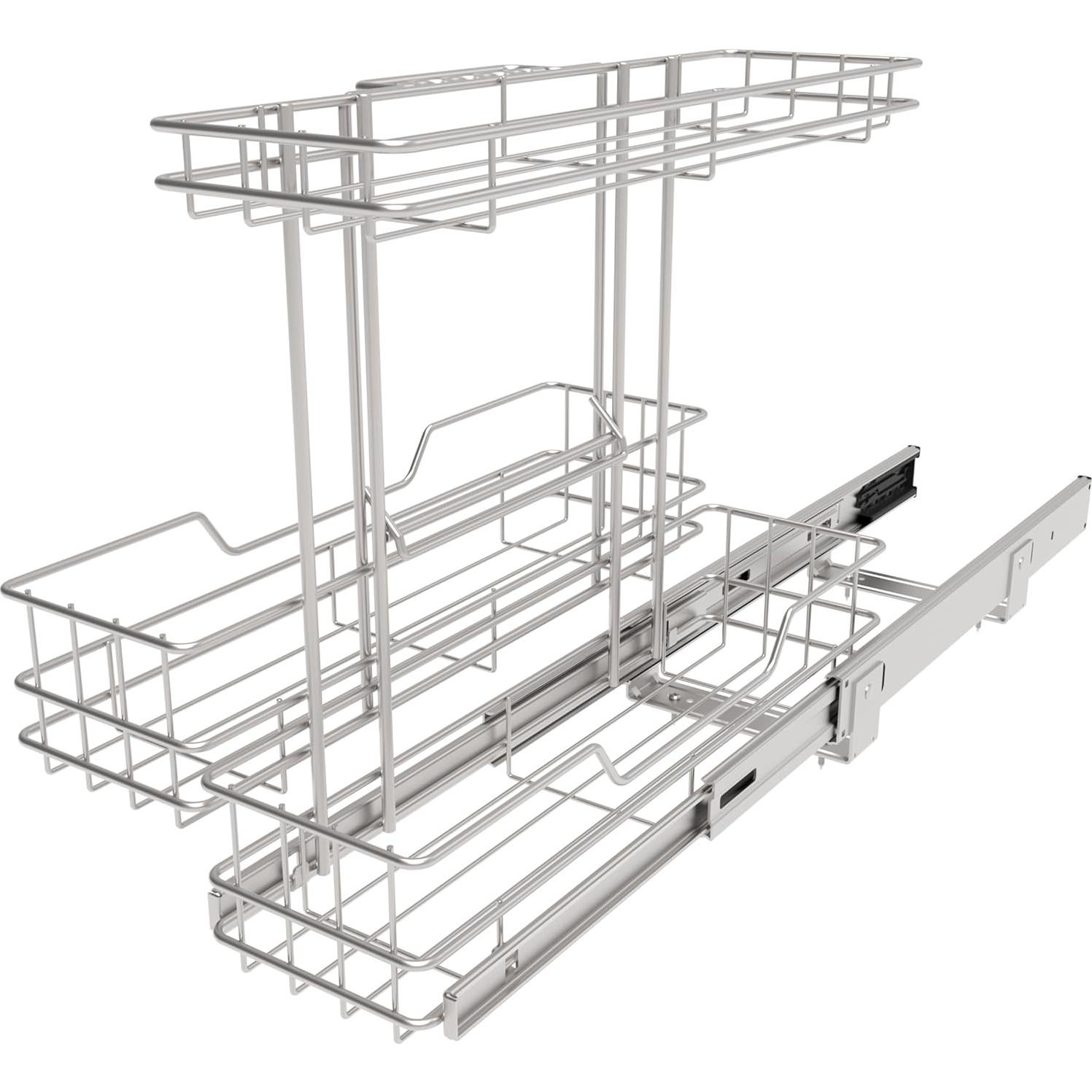 Organizador Deslizante STORKING 2 Niveles Cromado 28x46 cm