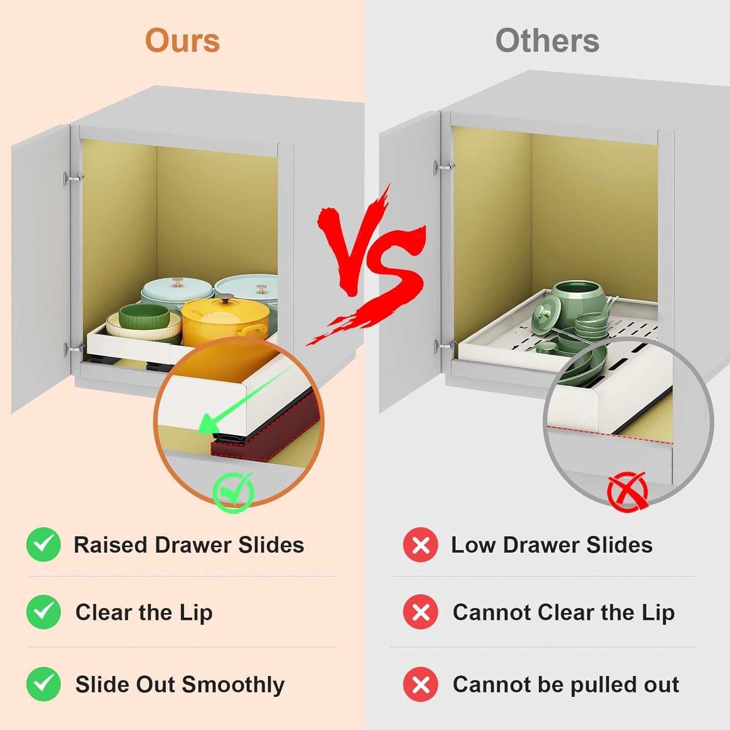 Organizador de Gabinete Expandible Fokyfok Negro 11-16cm x 17-24cm