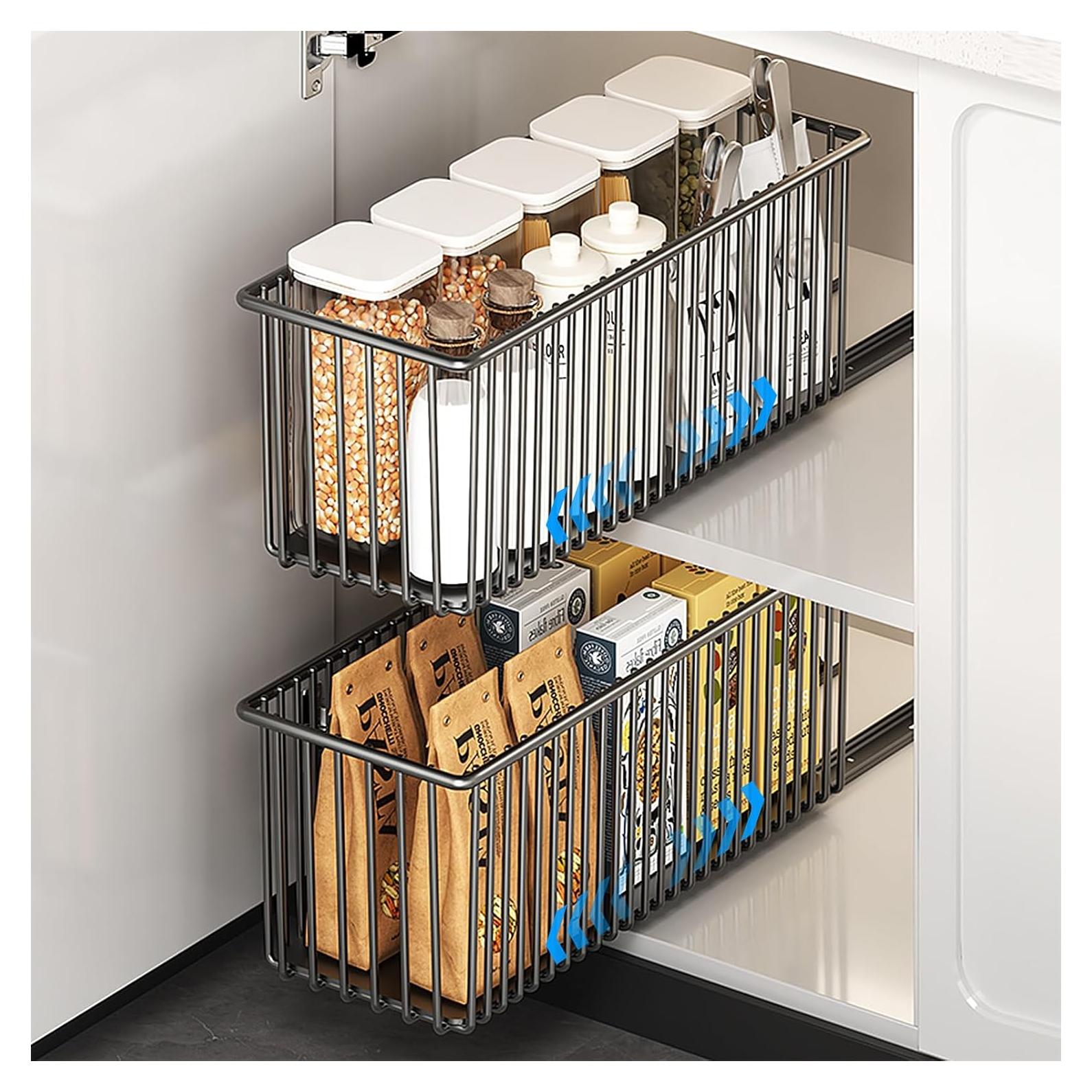 2 Organizadores de Gabinete Extraíbles Xonusin - 41.83x15.24x16cm