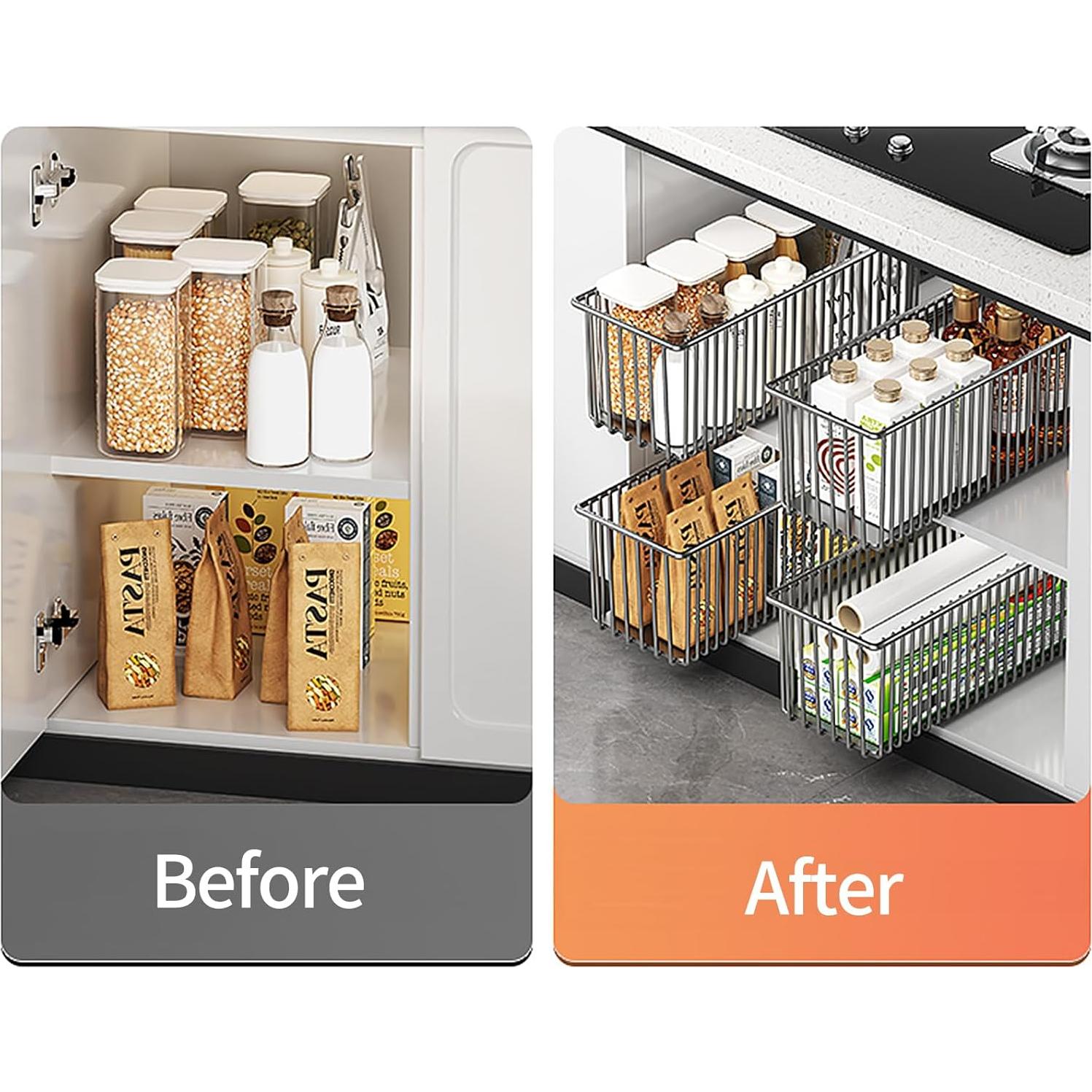 2 Organizadores de Gabinete Extraíbles Xonusin - 41.83x15.24x16cm