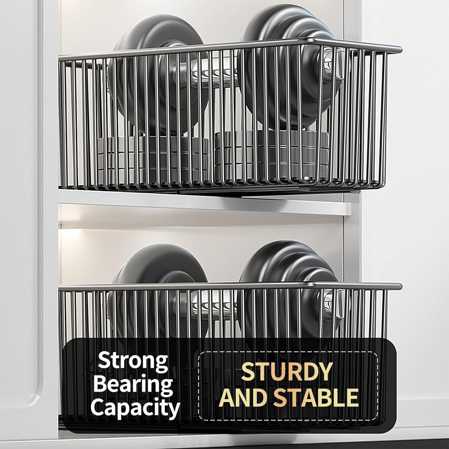 2 Organizadores de Gabinete Extraíbles Xonusin - 41.83x15.24x16cm