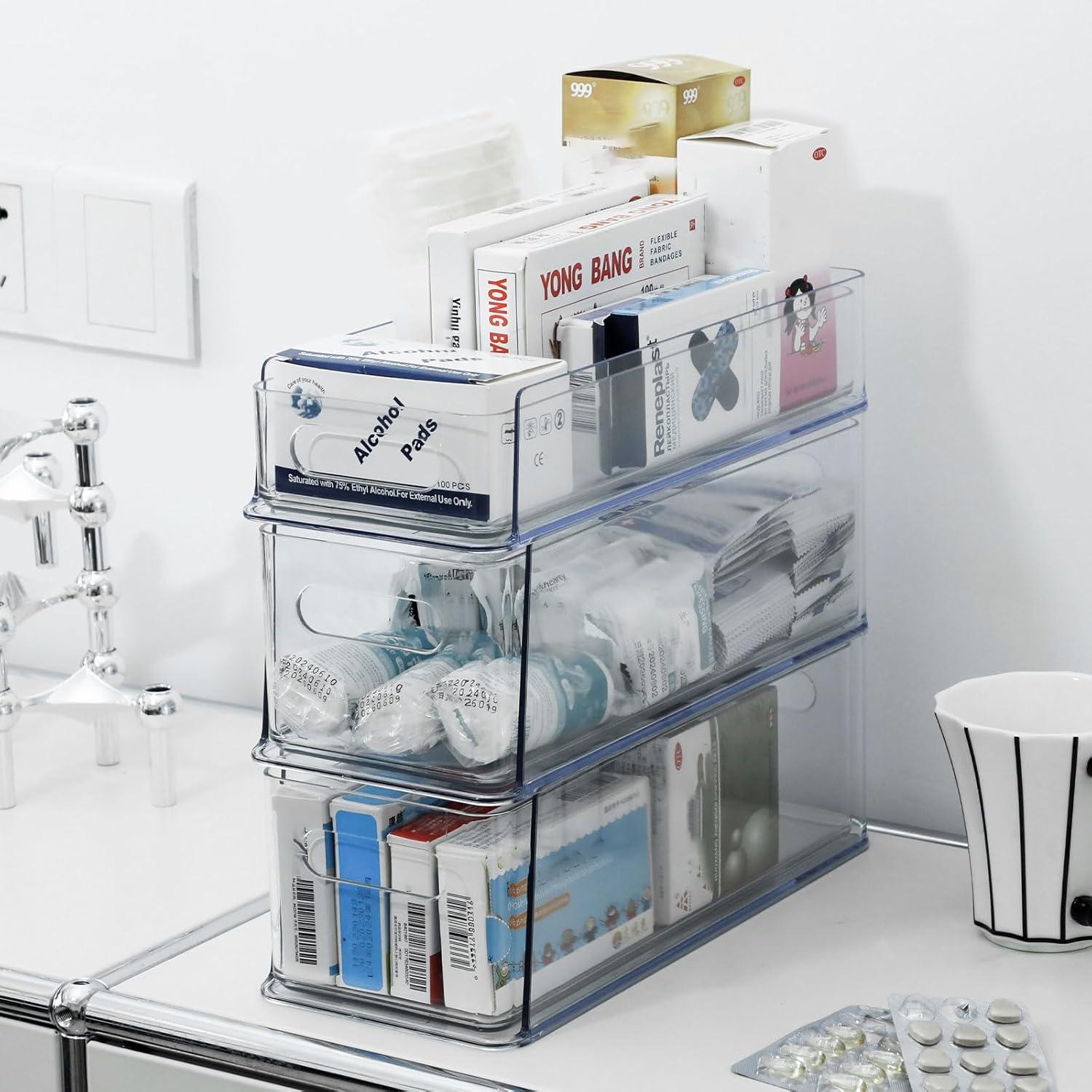 Organizador de Cajones 3 Niveles NINEWEEN Plástico Transparente