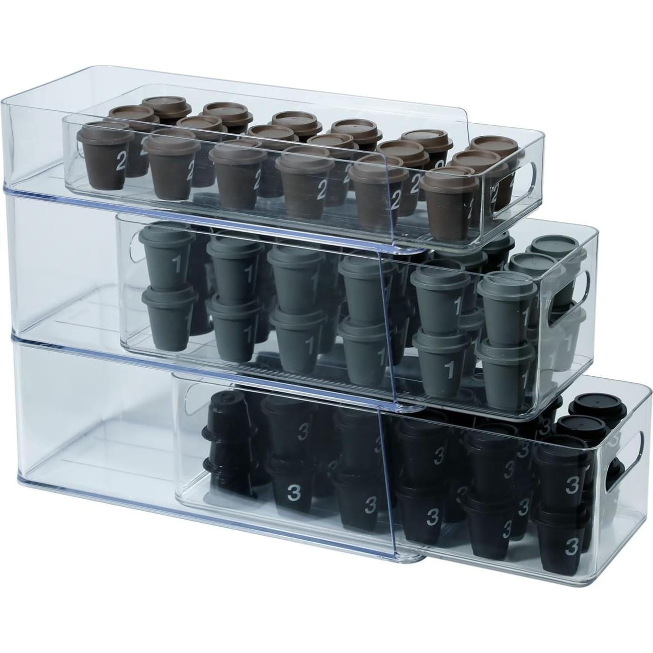 Organizador de Cajones 3 Niveles NINEWEEN Plástico Transparente