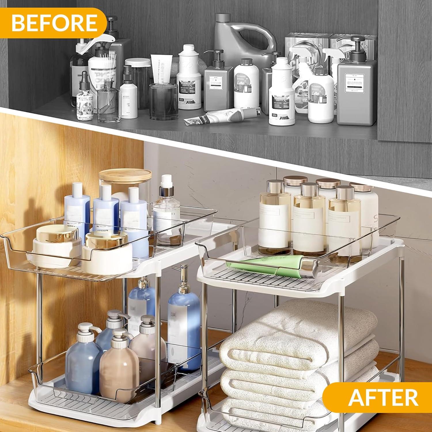 Organizador de Cajones Apilable NIVOR 2 Niveles Antideslizante