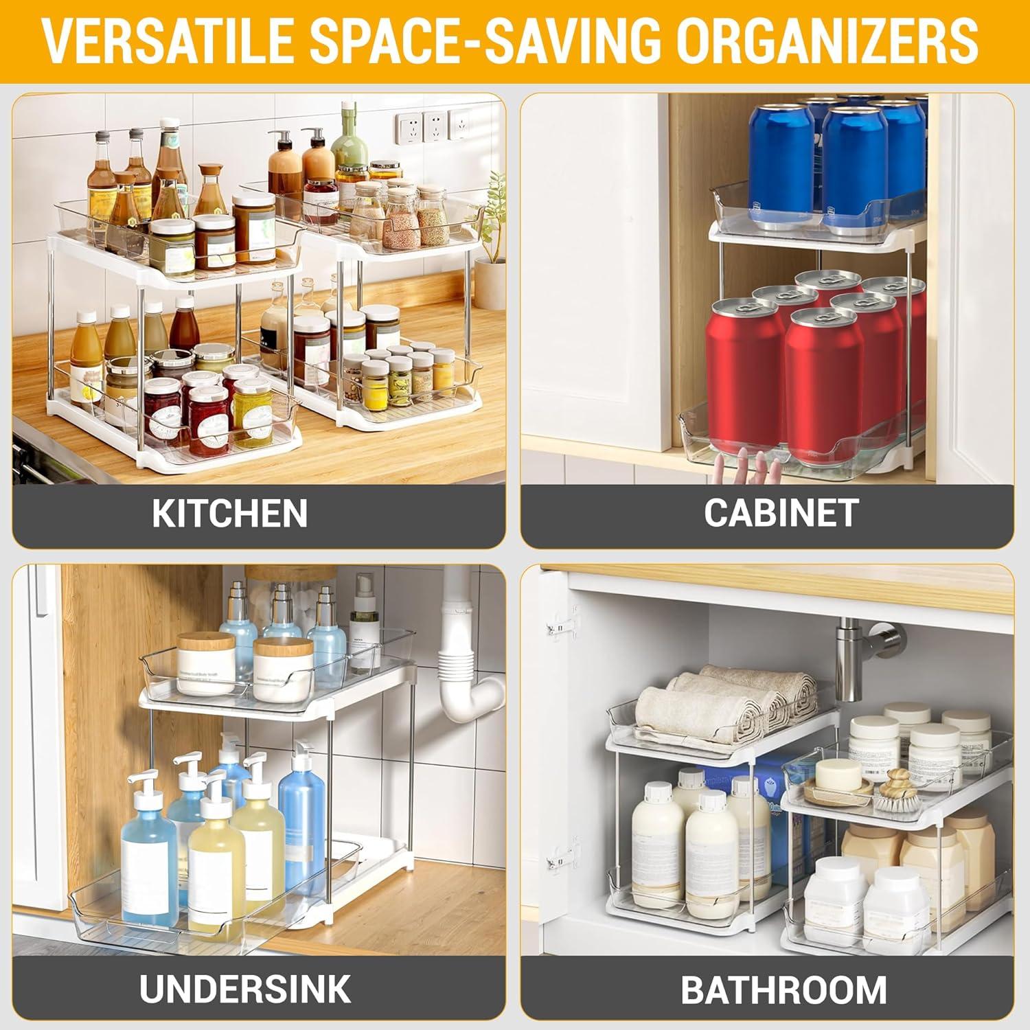 Organizador de Cajones Apilable NIVOR 2 Niveles Antideslizante