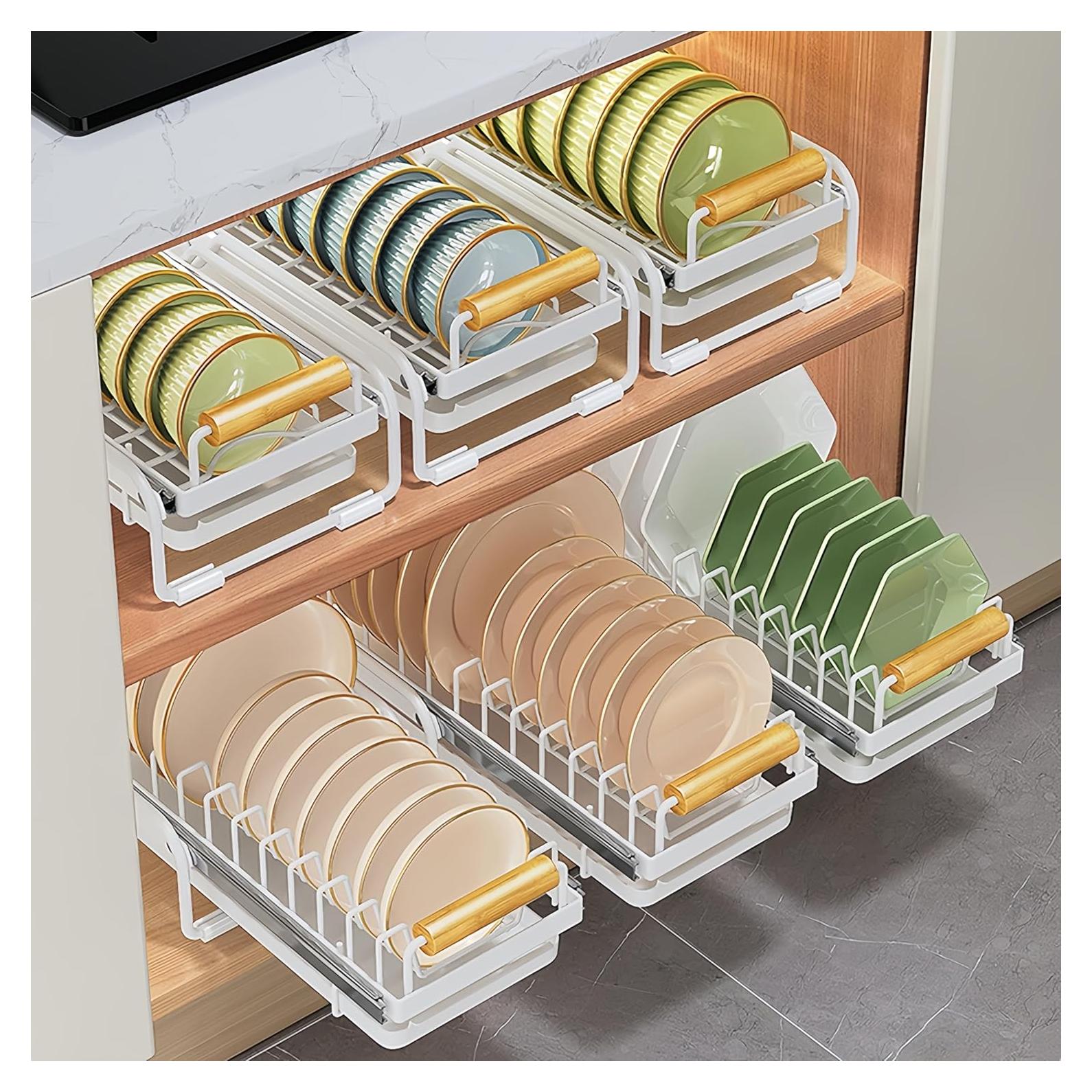 Estante extraíble para platos Genérico 42.4x18.3 cm blanco