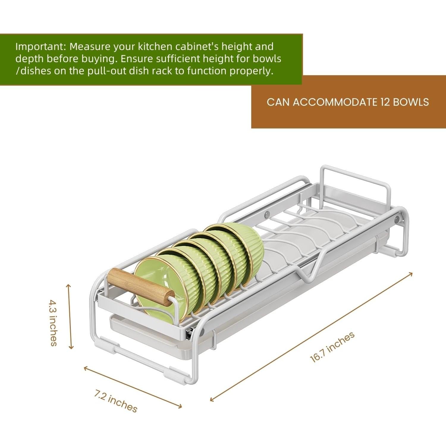Estante extraíble para platos Genérico 42.4x18.3 cm blanco