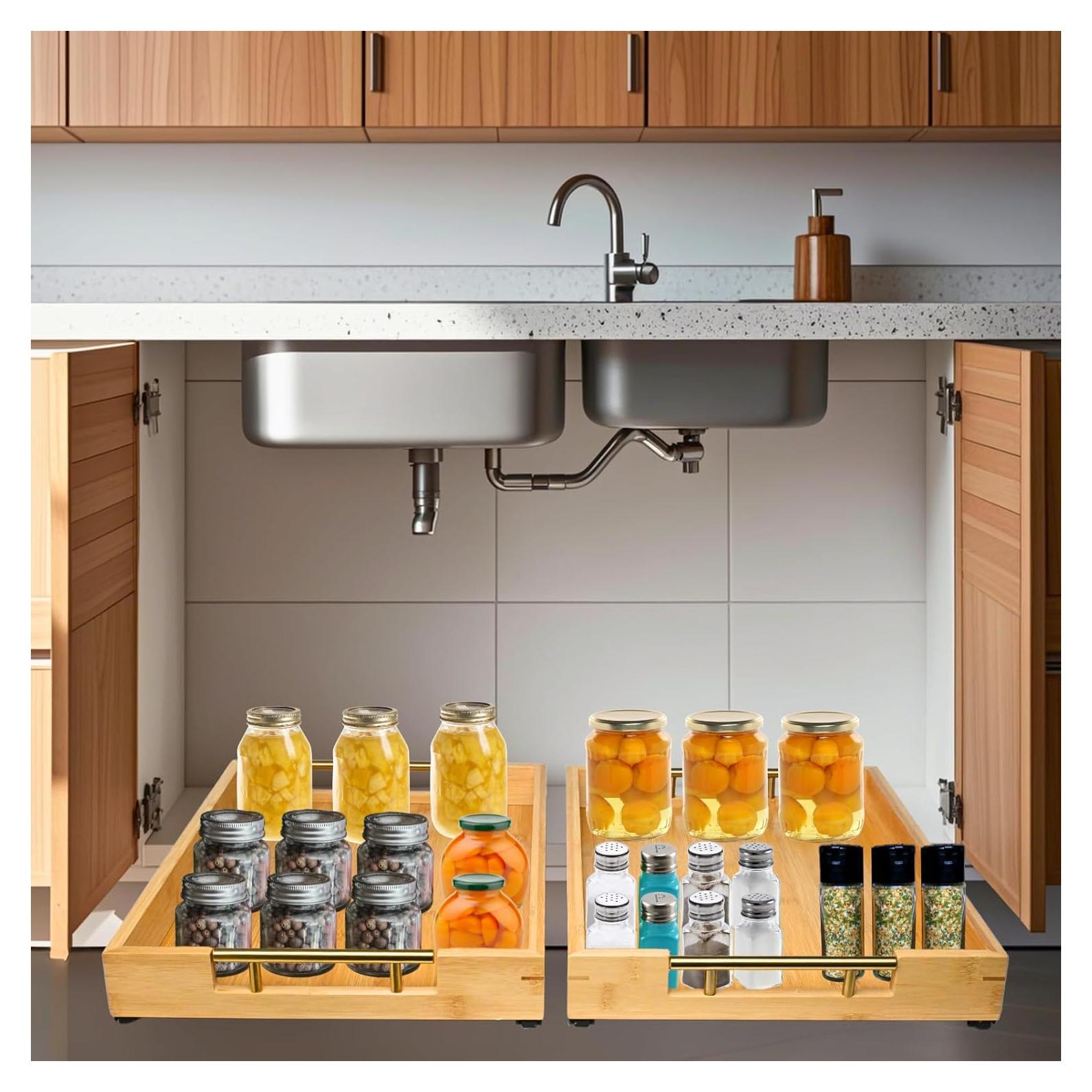 Organizador de Gabinete Extraíble Beyeutao 2 Piezas 40.64x30.48cm