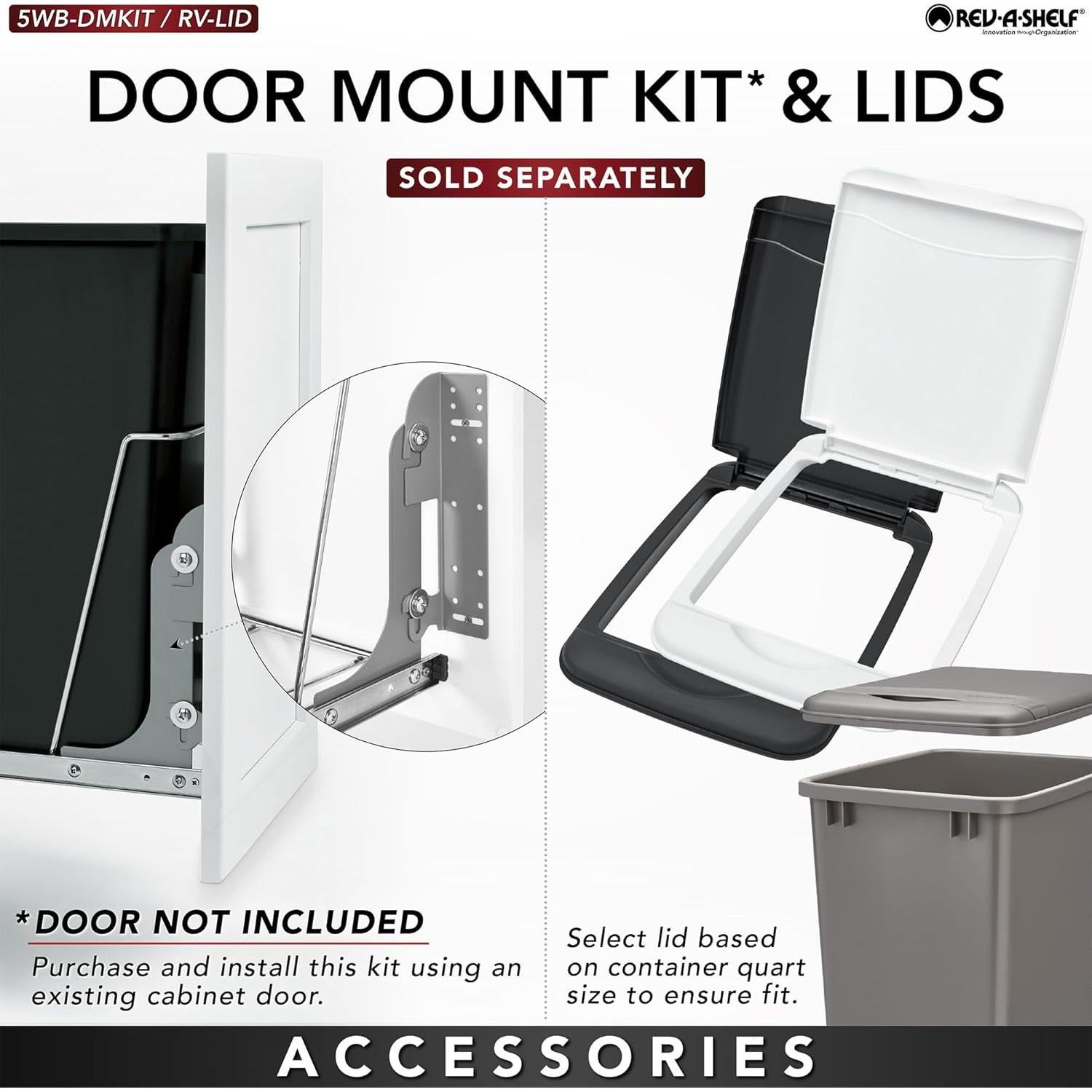 Contenedor de Basura Extraíble Rev-A-Shelf 35 Qt para Cocina