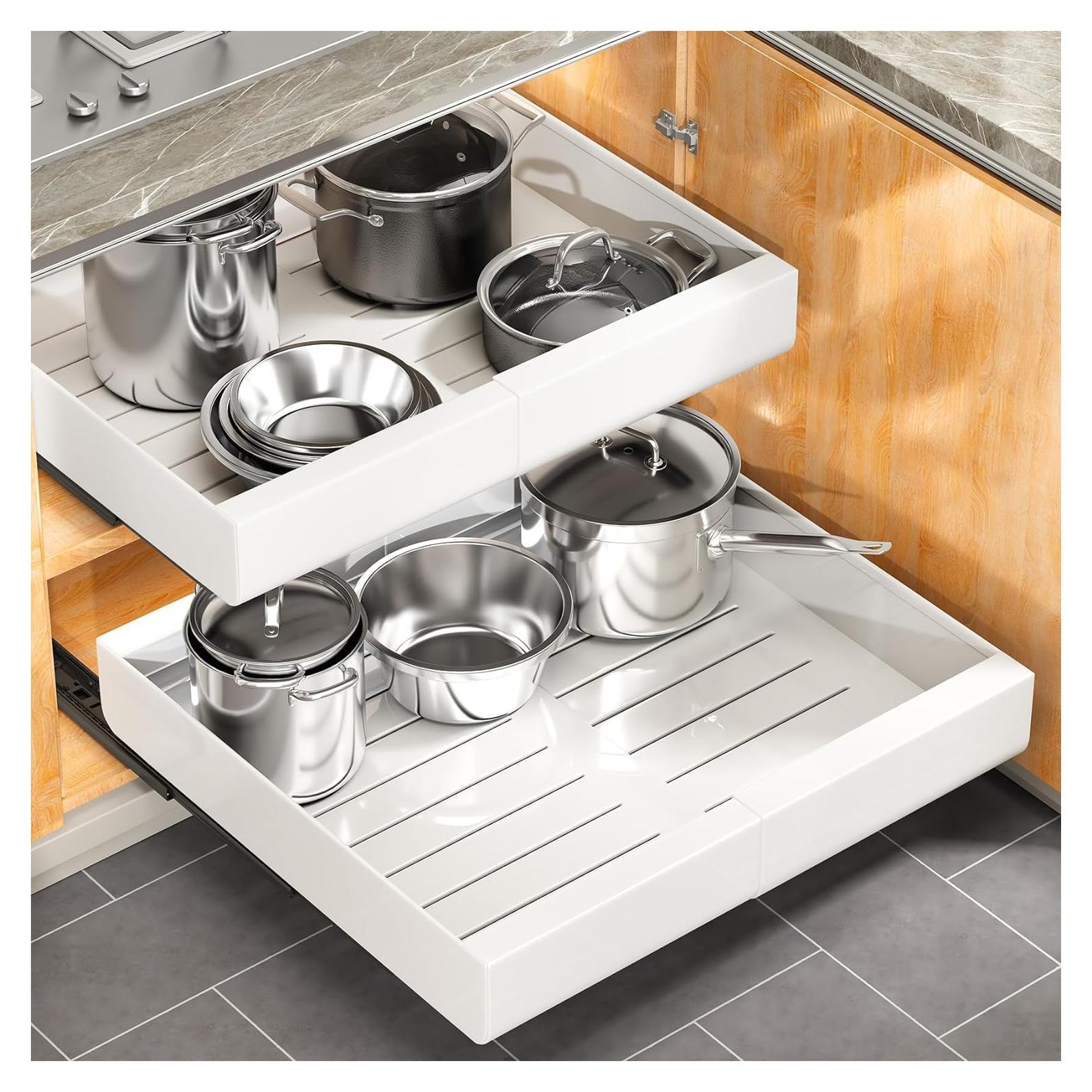 Organizador de Gabinete Expandible Kitstorack Blanco 30.48-50.8cm