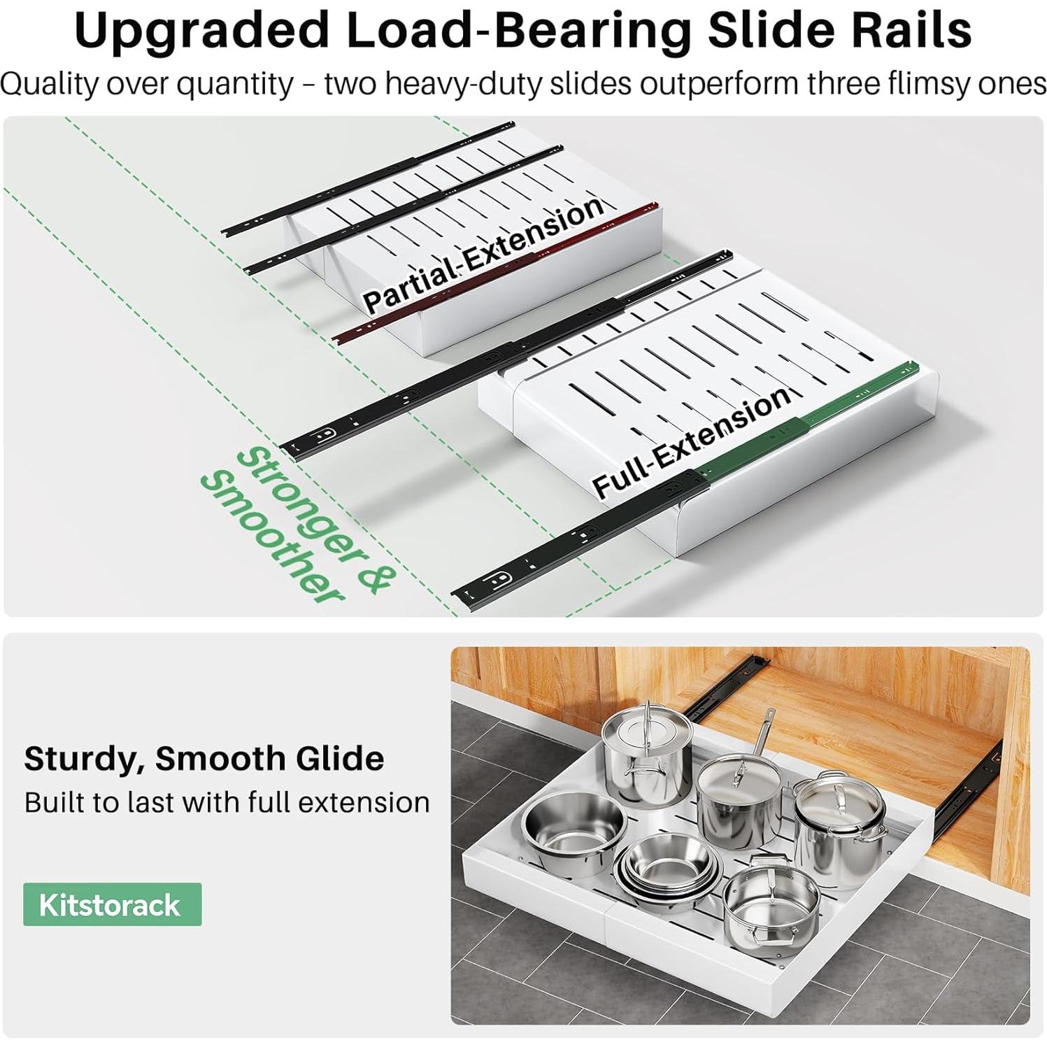 Organizador de Gabinete Expandible Kitstorack Blanco 30.48-50.8cm