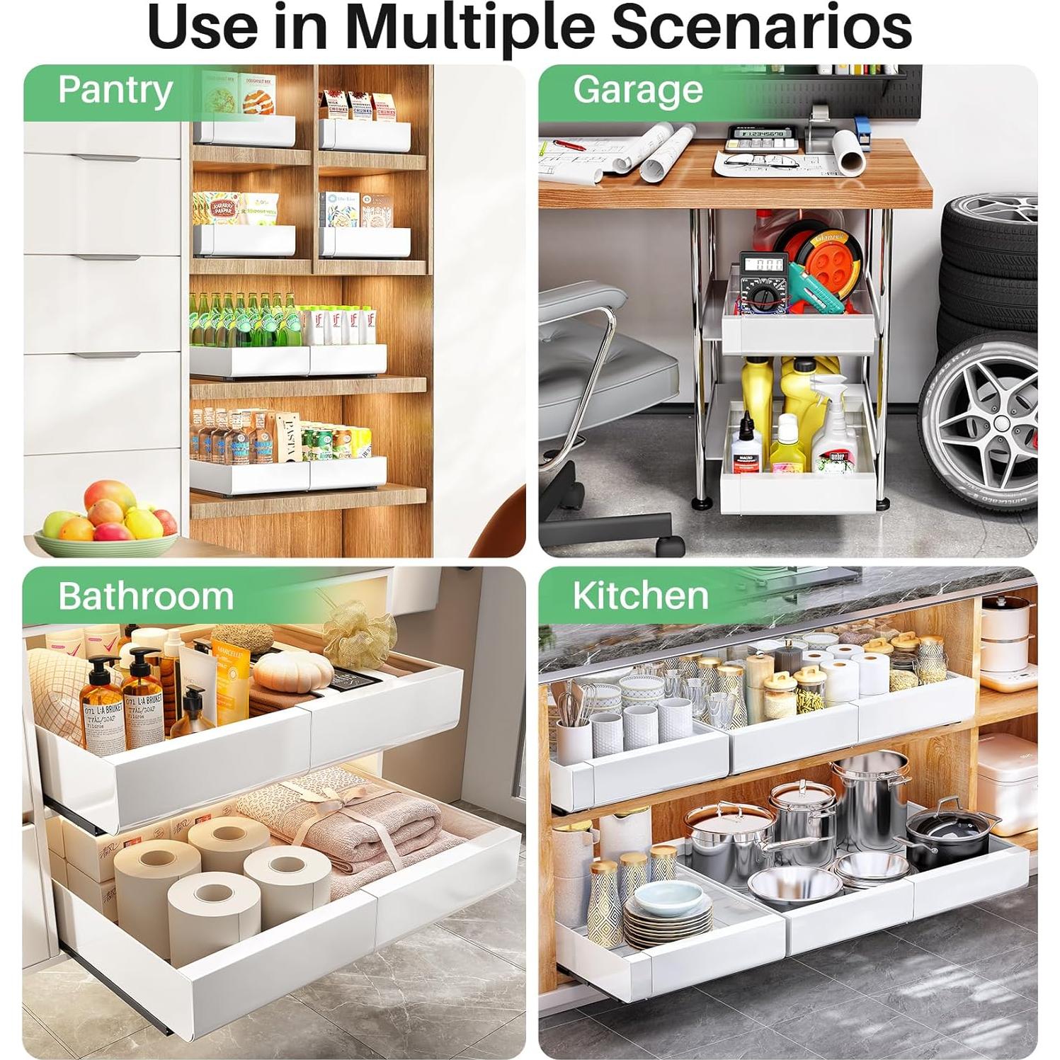 Organizador de Gabinete Expandible Kitstorack Blanco 30.48-50.8cm