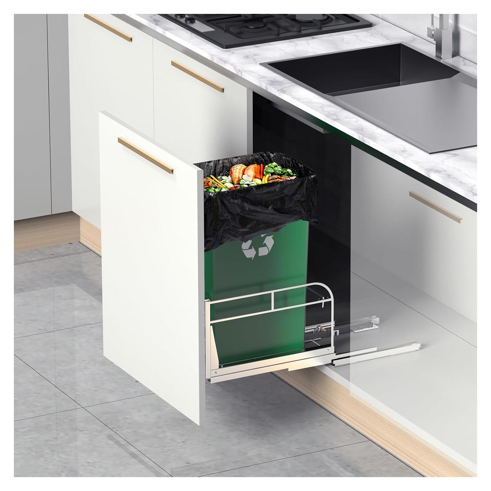 Cesto de Basura Extraíble Bajo Gabinete Jumyee 40L 40.64x27.94cm