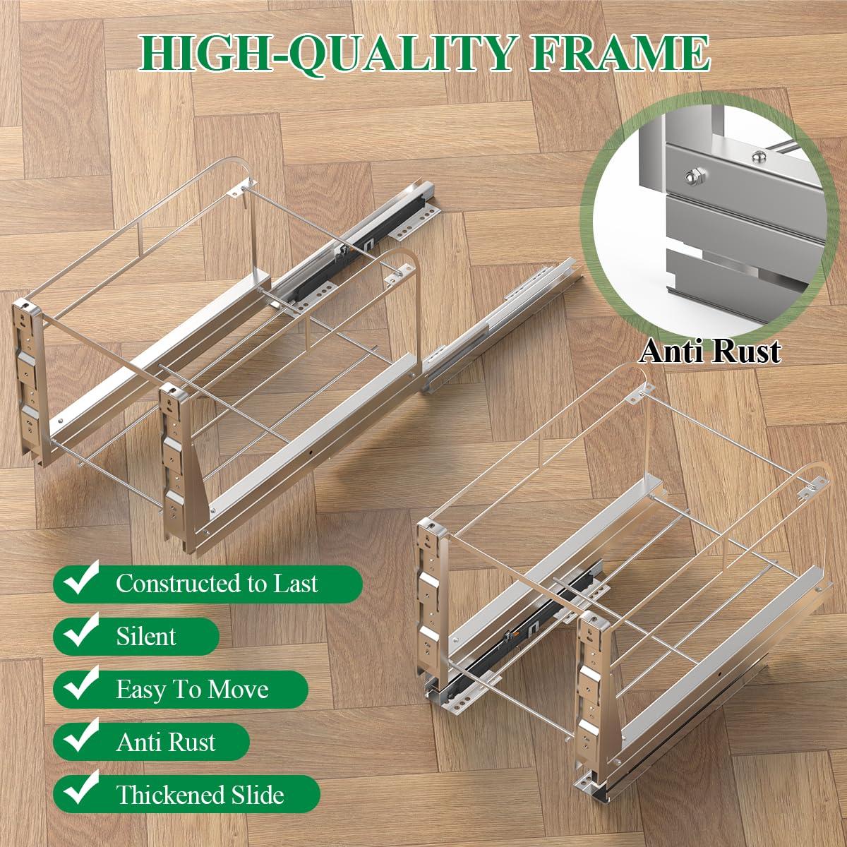 Cesto de Basura Extraíble Bajo Gabinete Jumyee 40L 40.64x27.94cm