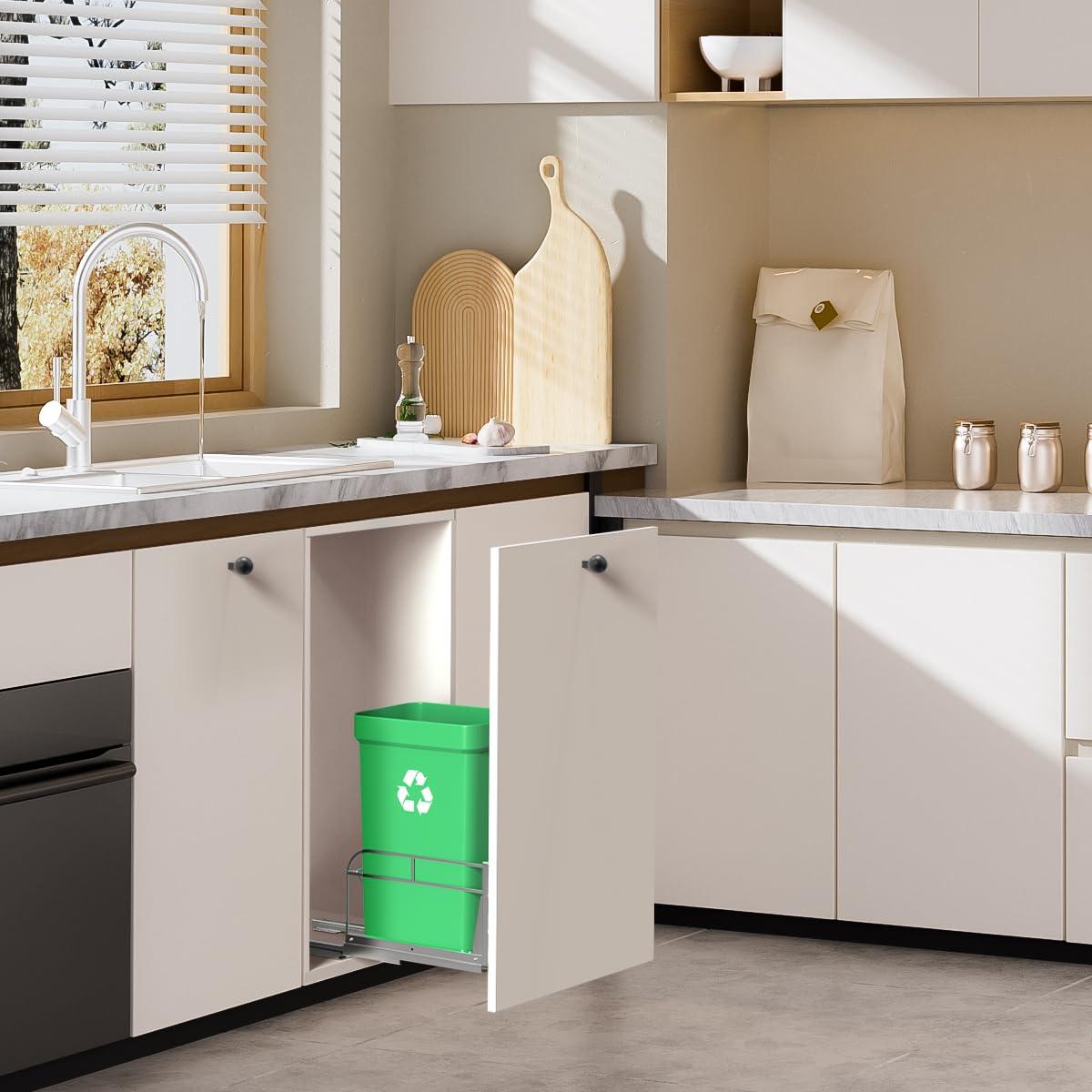 Cesto de Basura Extraíble Bajo Gabinete Jumyee 40L 40.64x27.94cm