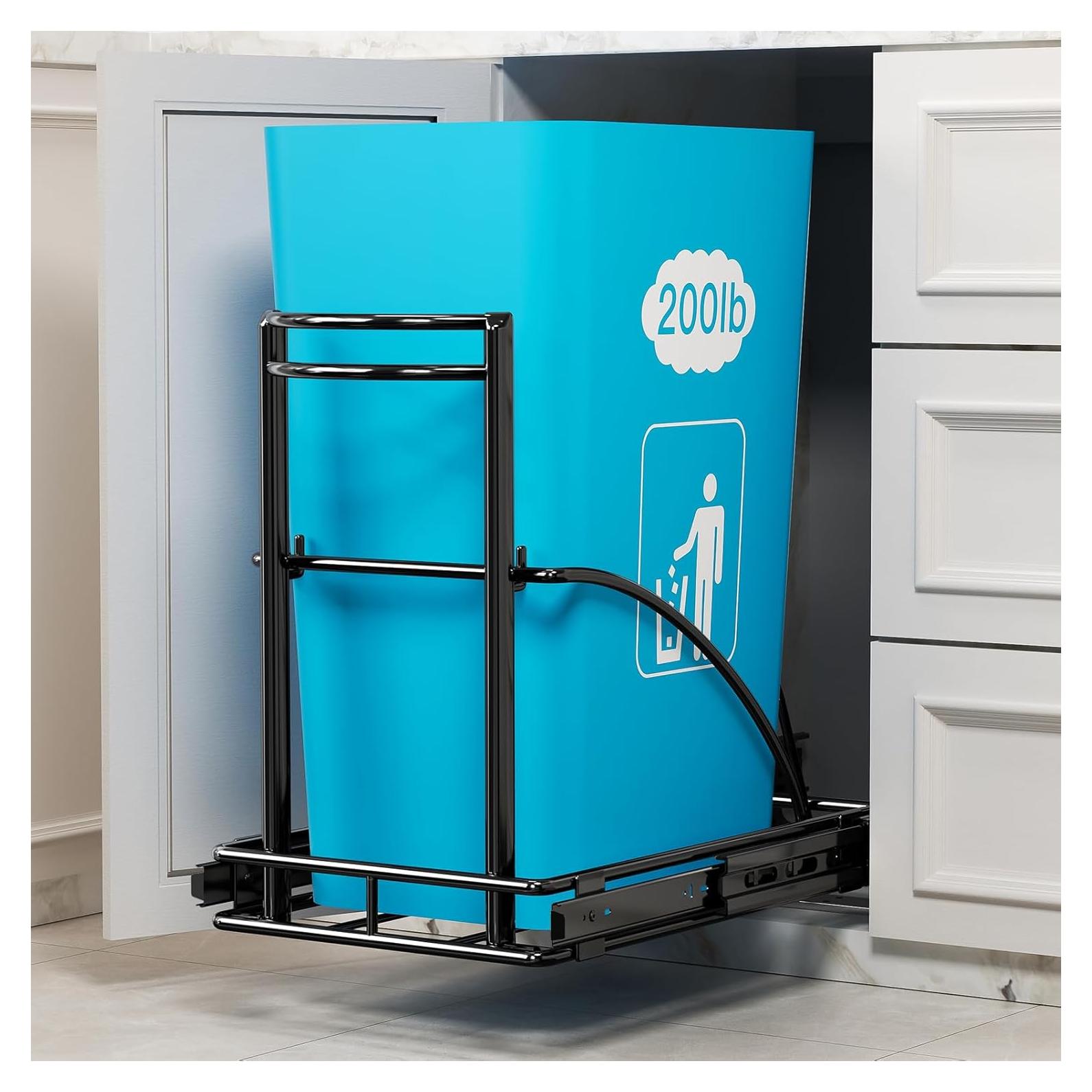 Bote de basura extraíble AMENER 50L negro bajo fregadero