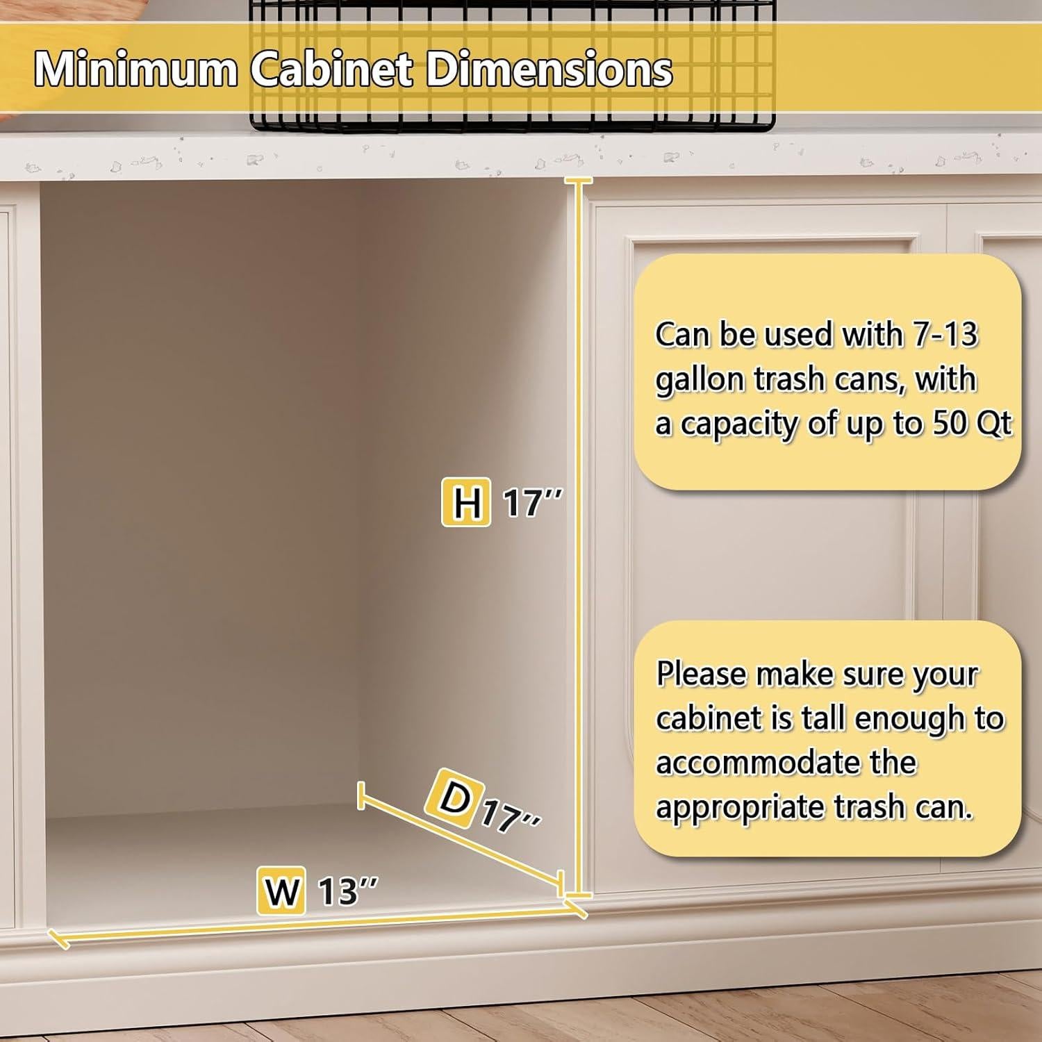 Bote de basura extraíble AMENER 50L negro bajo fregadero