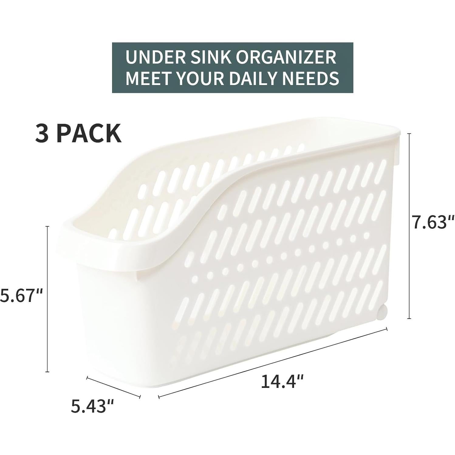 Organizador de Bajo Fregadero LUFOFOX con Ruedas 36.6x13.7cm