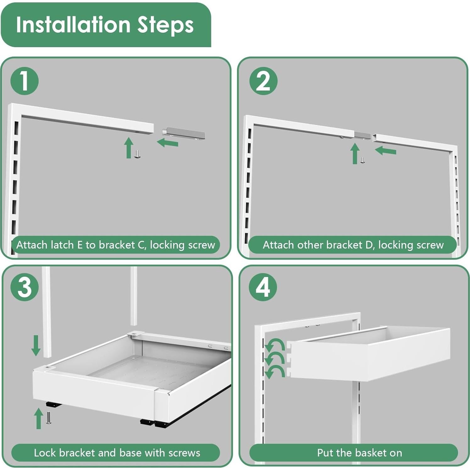 Organizador Bajo Fregadero REALINN 2 Niveles Ajustable Blanco