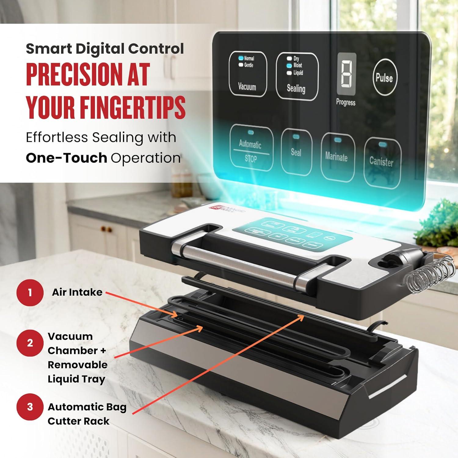 Máquina de Sellado al Vacío Magic Mill MVS-5185 Acero Inoxidable