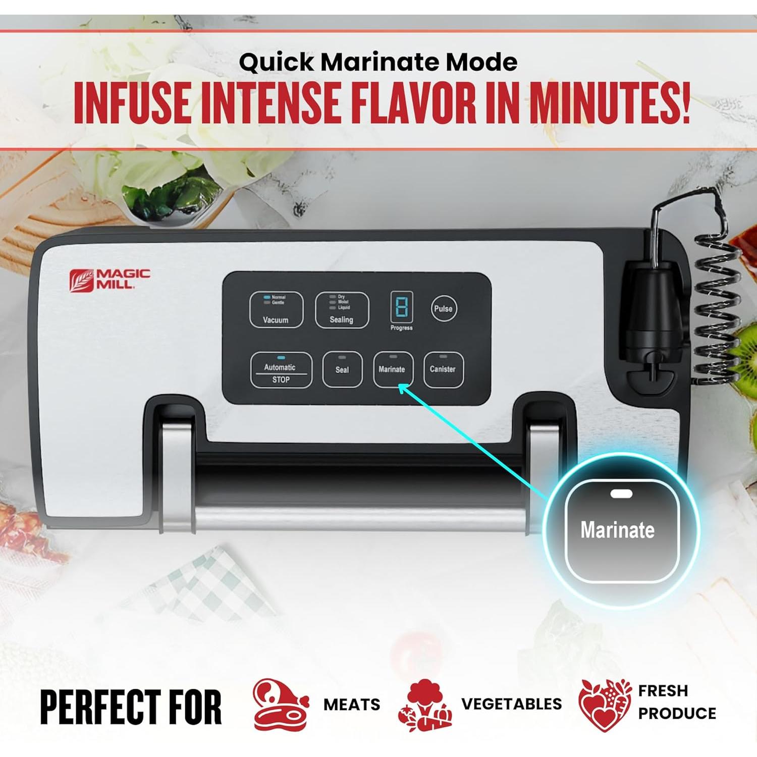 Máquina de Sellado al Vacío Magic Mill MVS-5185 Acero Inoxidable