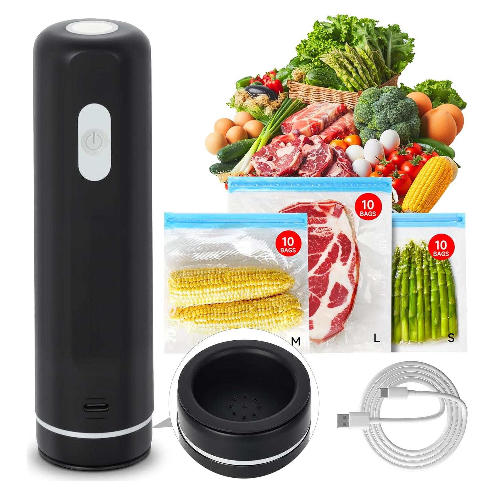 Sellador de Vacío Manual Aquatrend con 30 Bolsas Reutilizables