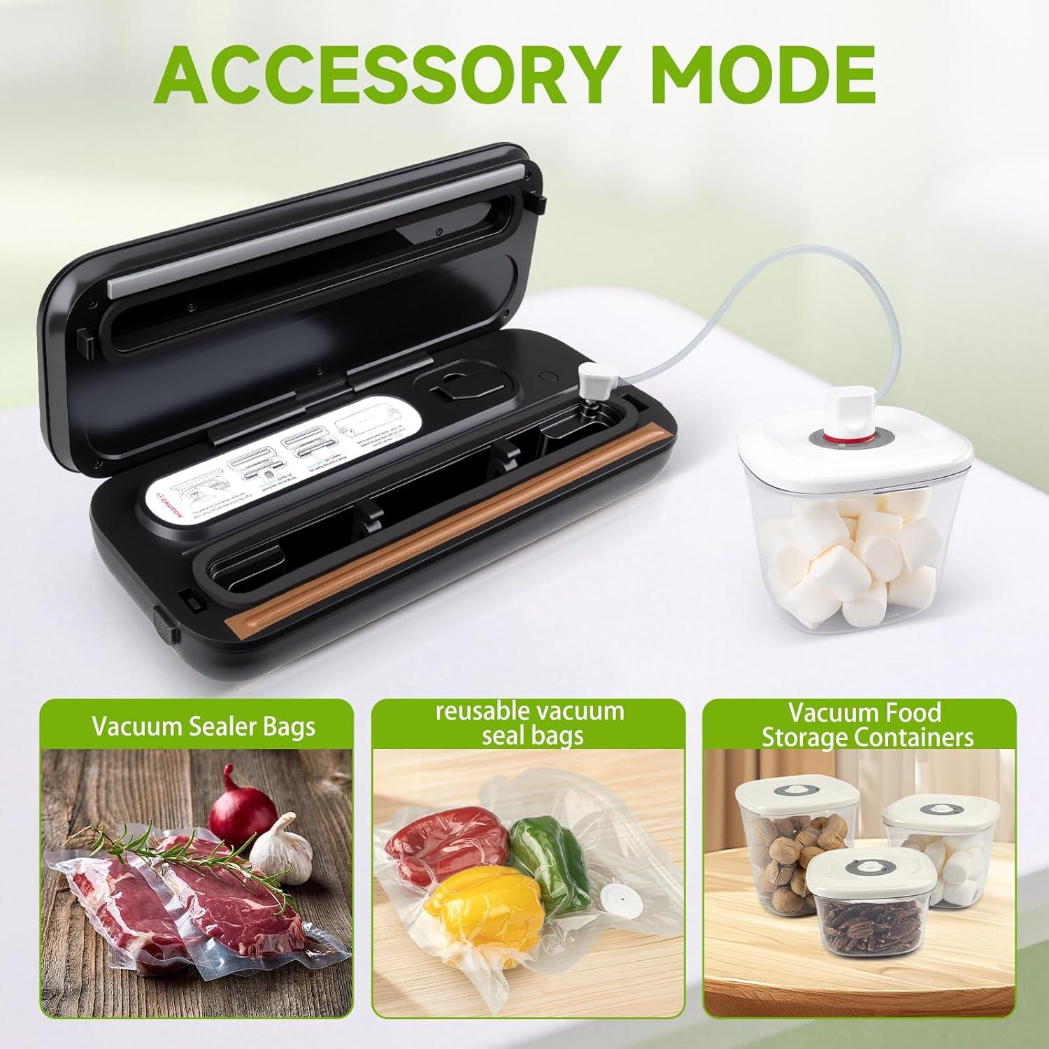 Sellador al vacío Amz Jet Negro con 30 bolsas y control táctil