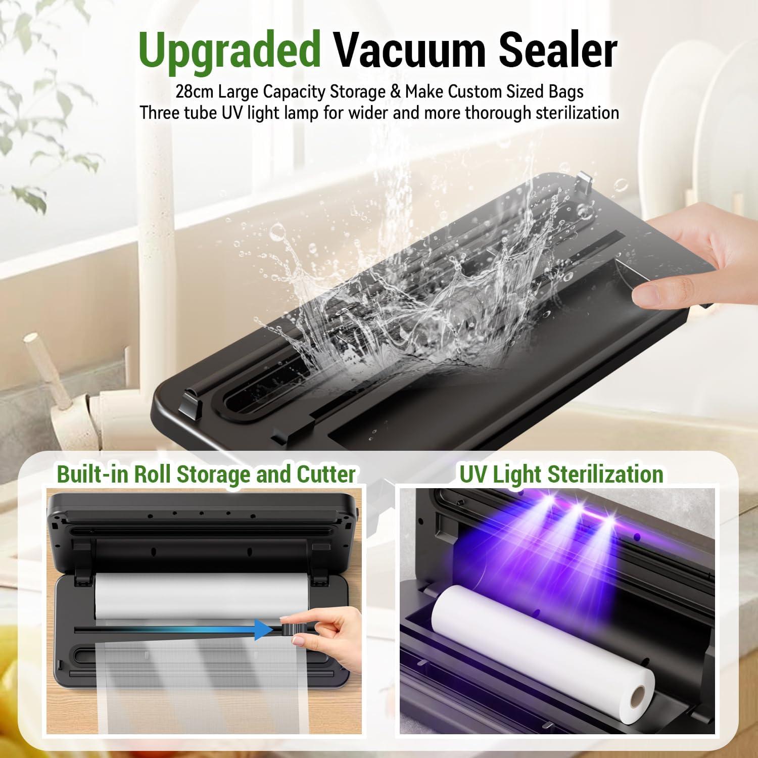 Sellador al vacío Nunemosk 2024, 6 en 1, compacto, 120W