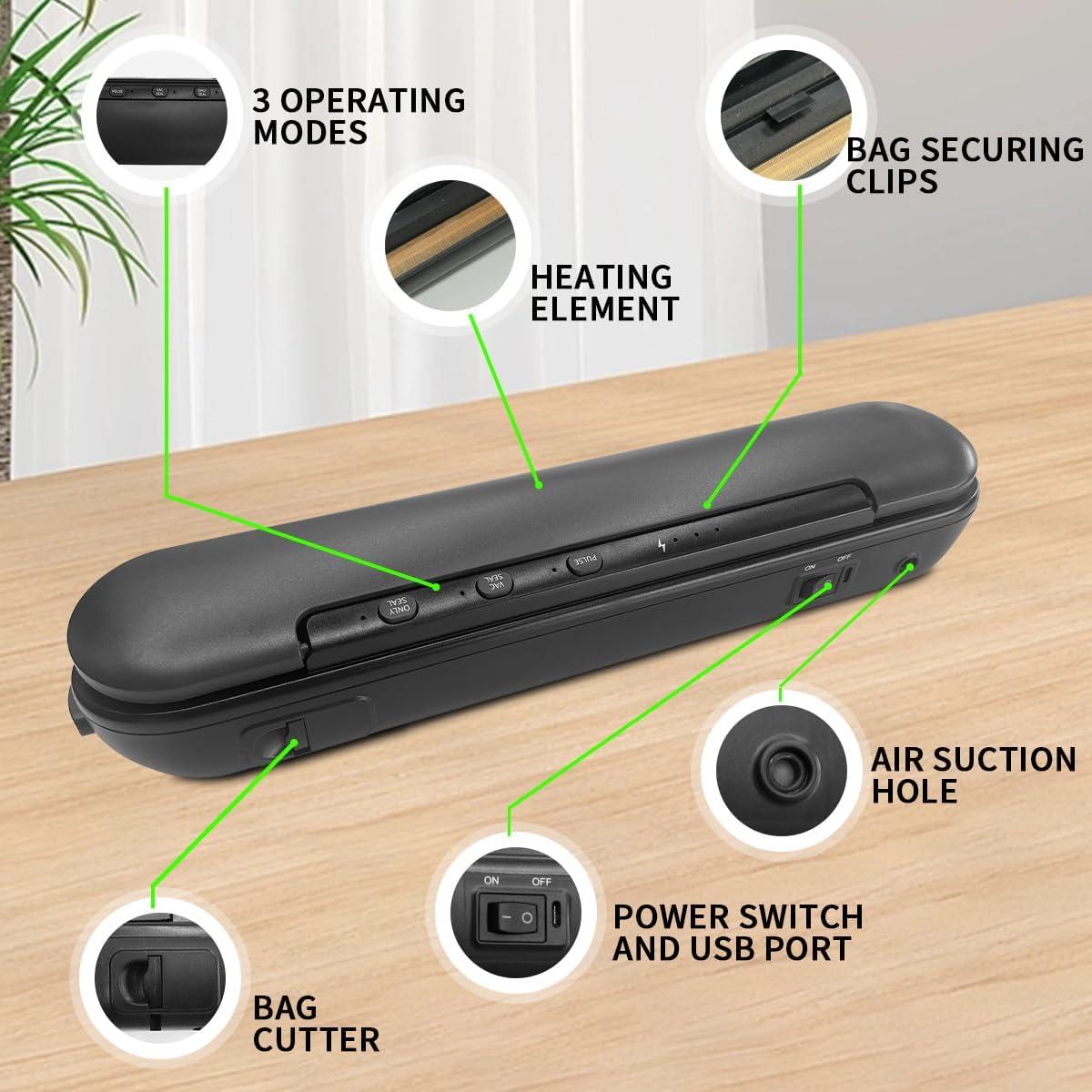 Sellador de Vacío Inalámbrico KYLIN HX90 con 20 Bolsas