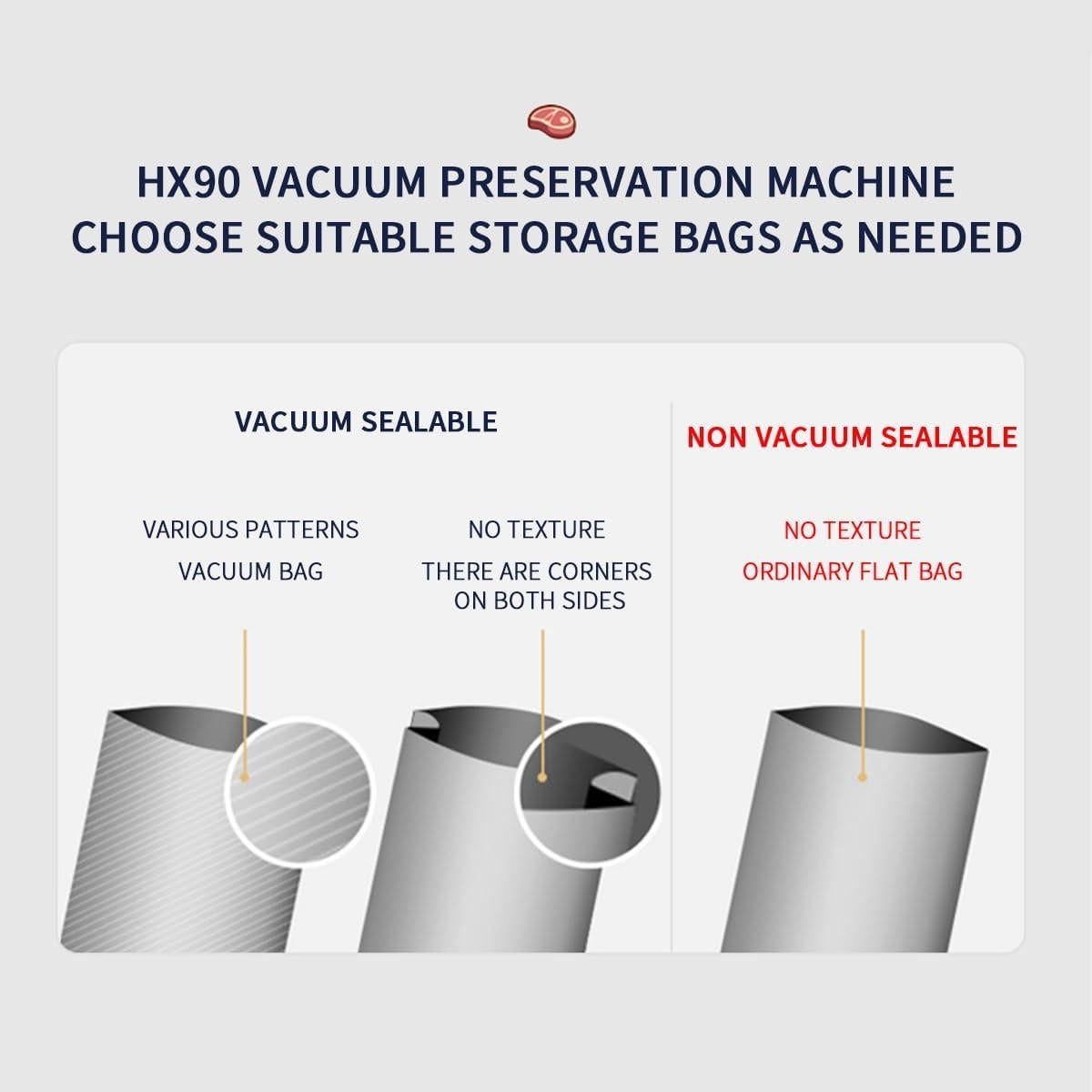 Sellador de Vacío Inalámbrico KYLIN HX90 con 20 Bolsas