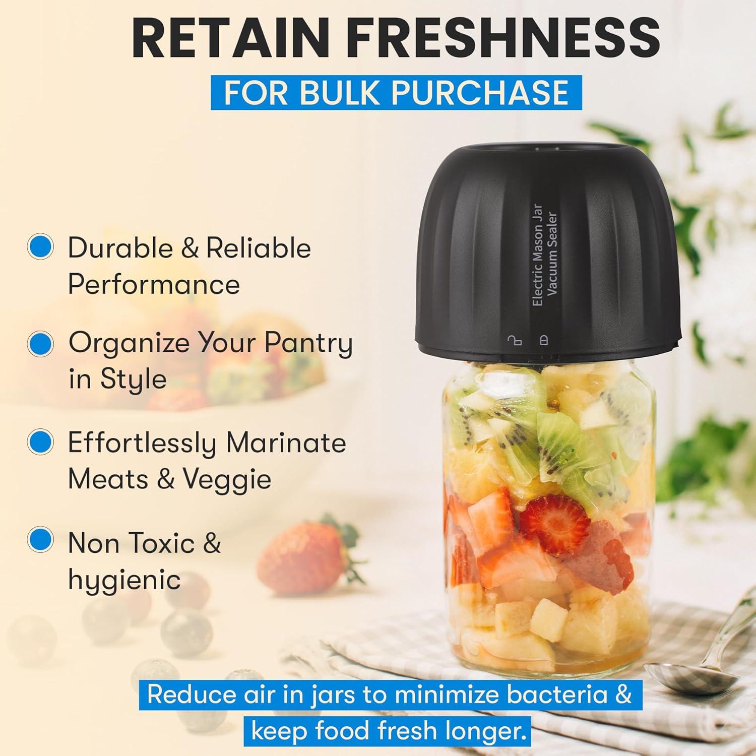 Sellador al Vacío Eléctrico Viona 3 en 1 para Tarros y Bolsas