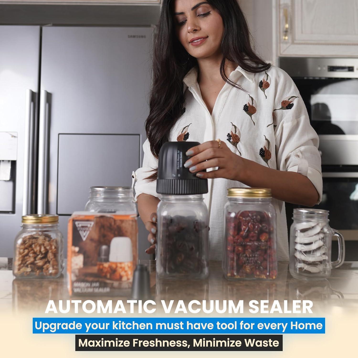 Sellador al Vacío Eléctrico Viona 3 en 1 para Tarros y Bolsas